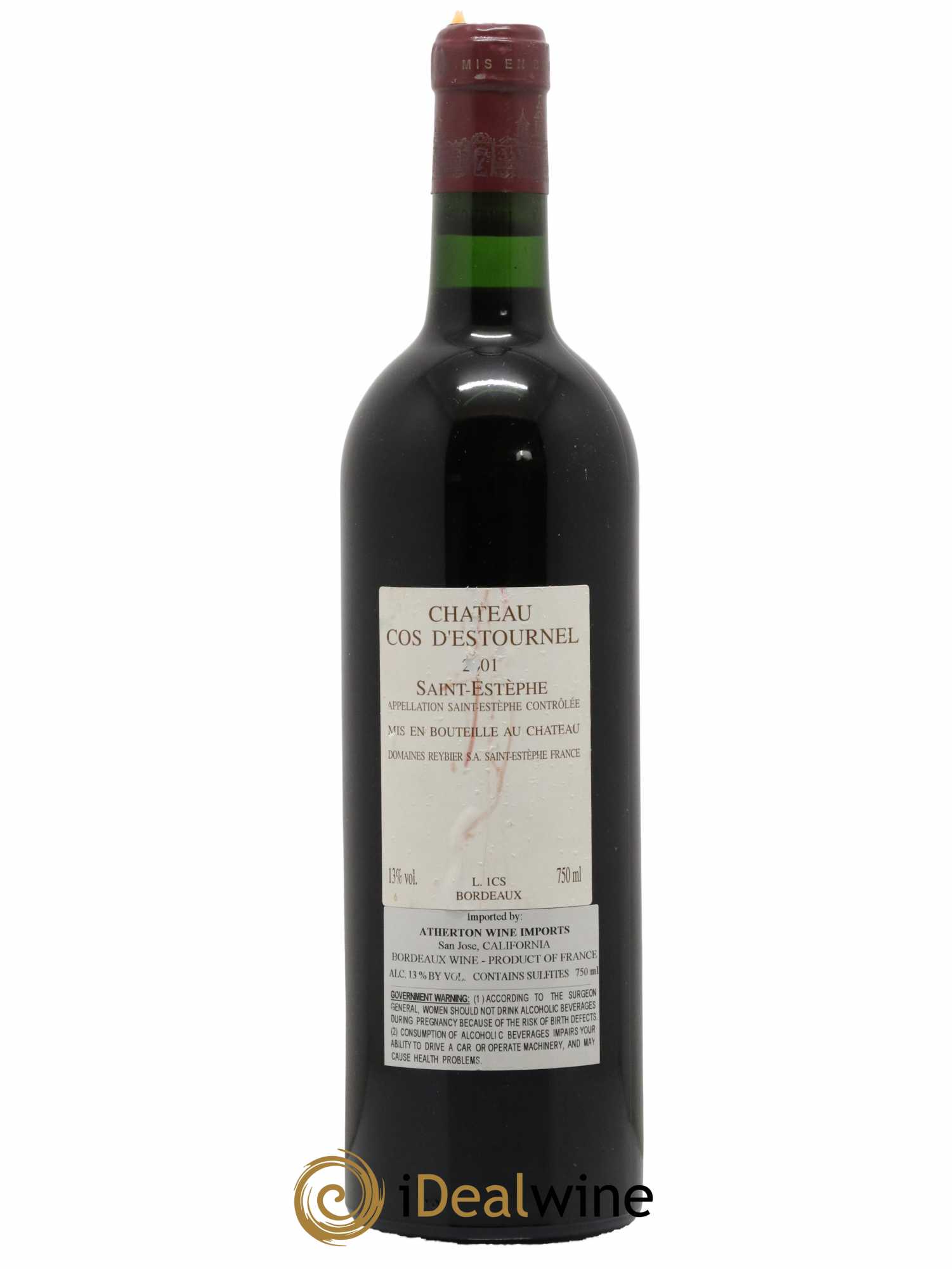 Cos d'Estournel 2ème Grand Cru Classé 2001 - Lot de 1 bouteille - 1