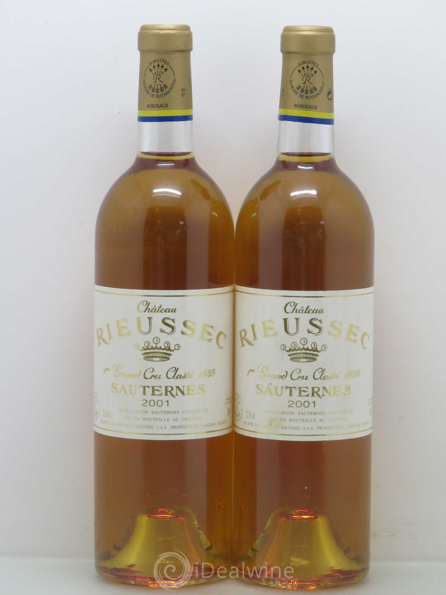 Château Rieussec 1er Grand Cru Classé 2001 - Lotto di 2 bottiglie - 0