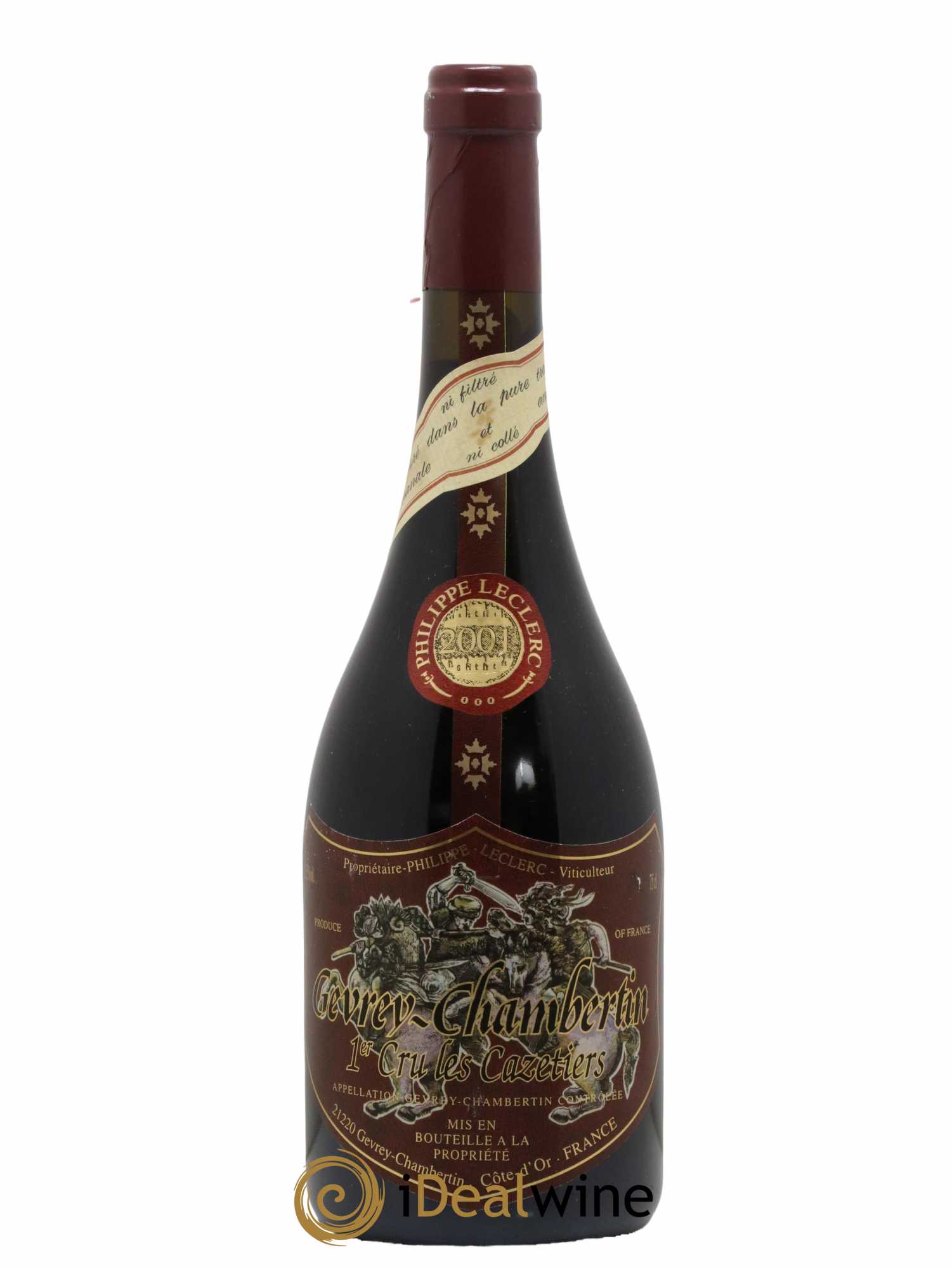Gevrey-Chambertin 1er Cru Les Cazetiers Philippe Leclerc 2001 - Lot de 1 bouteille - 0