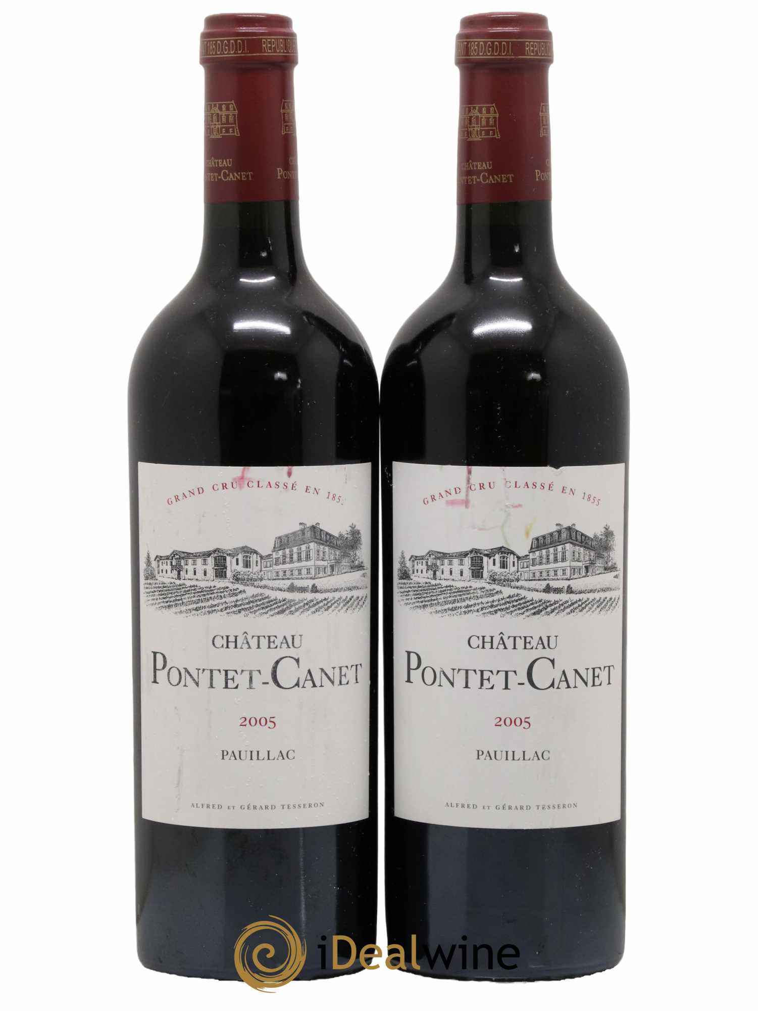 Château Pontet Canet 5ème Grand Cru Classé 2005 - Lot de 2 bouteilles - 0