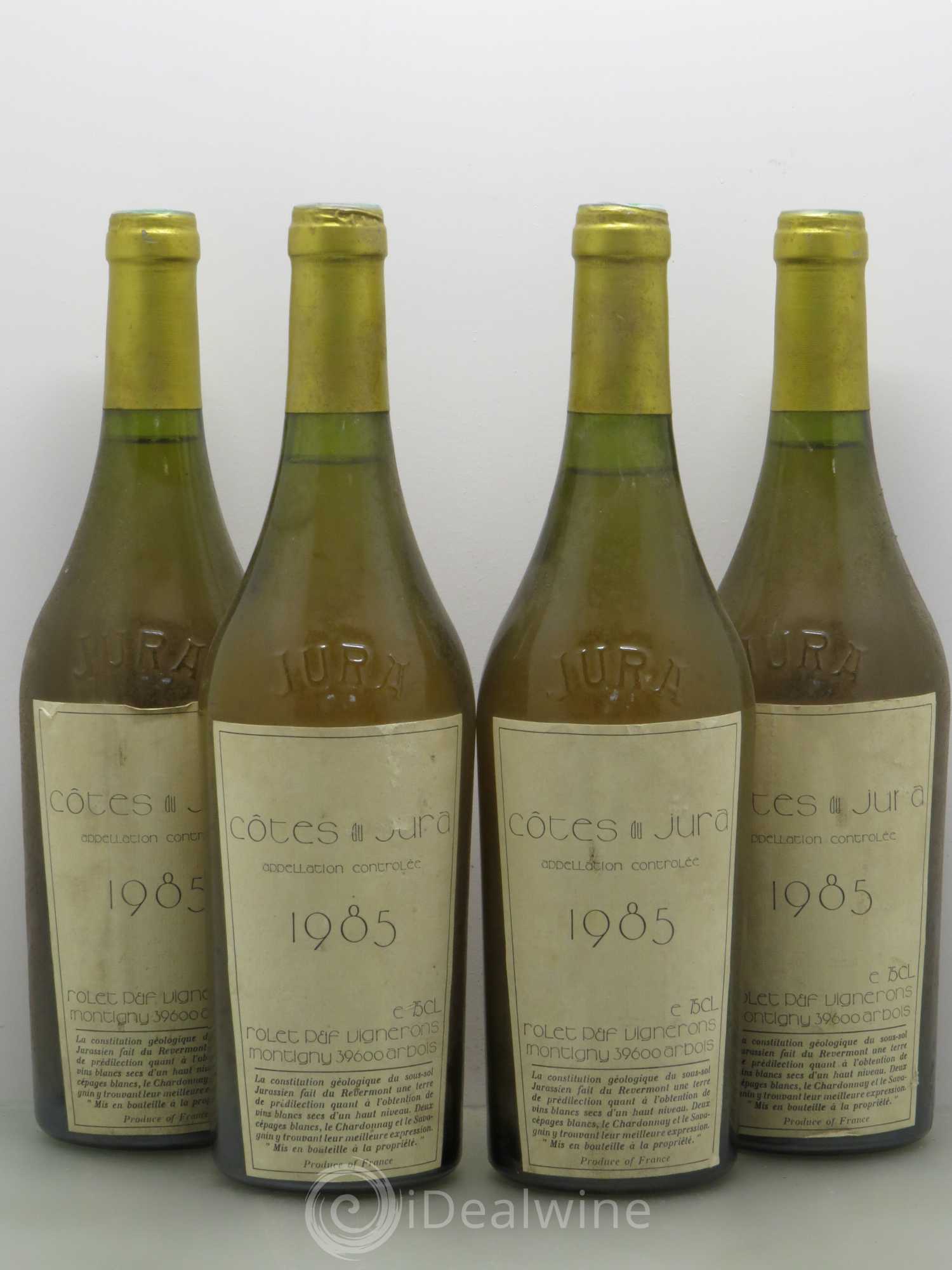 Côtes du Jura Rolet Père et Fils 1985 - Posten von 4 Flaschen - 0