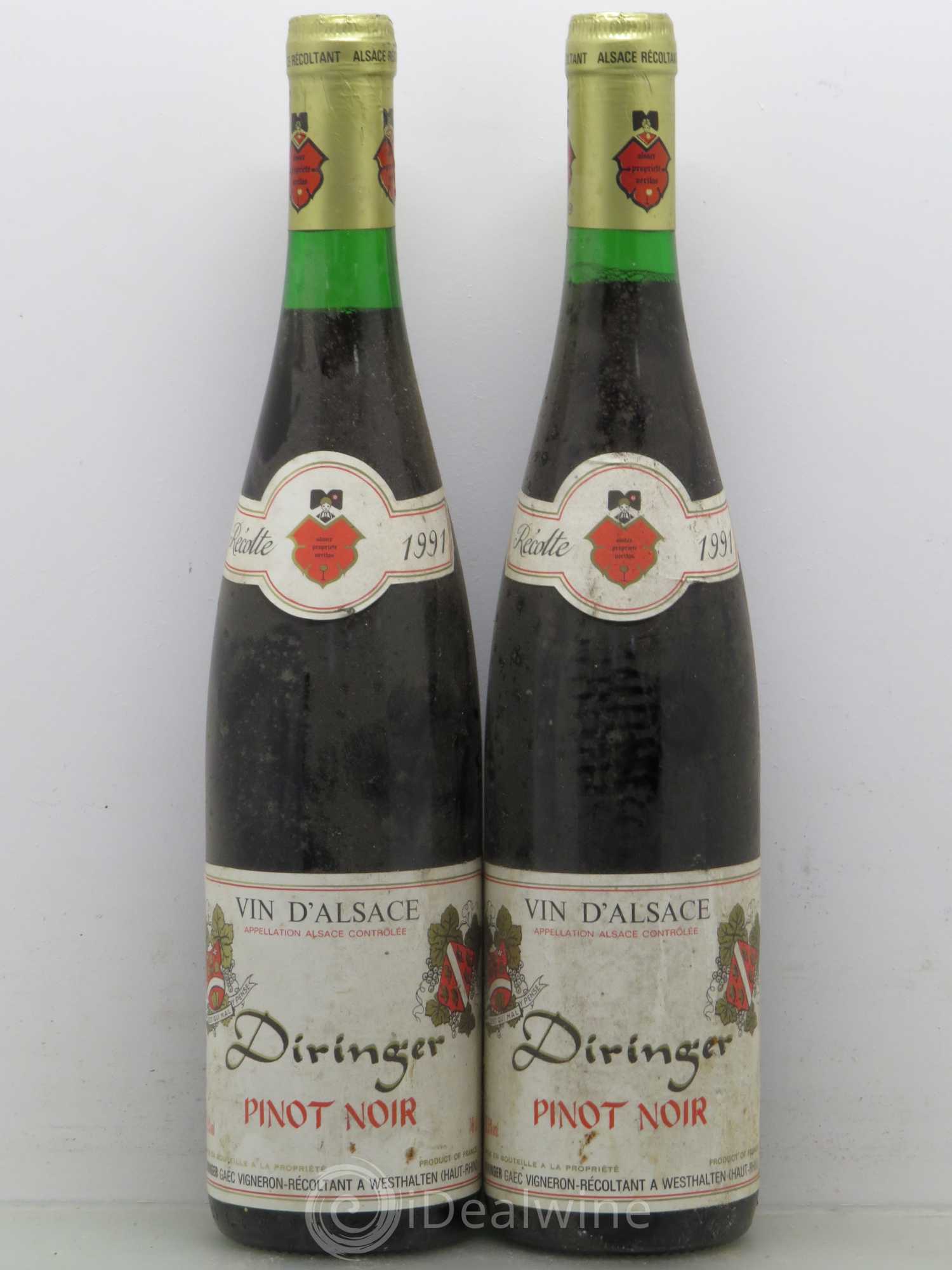 Pinot Noir Alsace - Diringer Westhalten 1991 - Posten von 2 Flaschen - 0