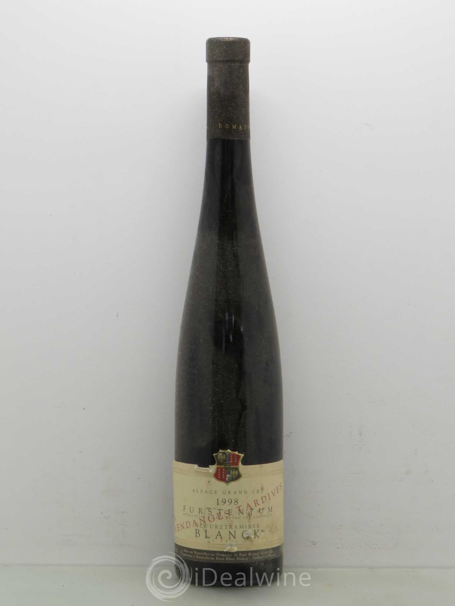 Gewurztraminer Grand Cru Fustentum vendanges tardives - Blanck (sans prix de réserve) 1998 - Posten von 1 Flasche - 0