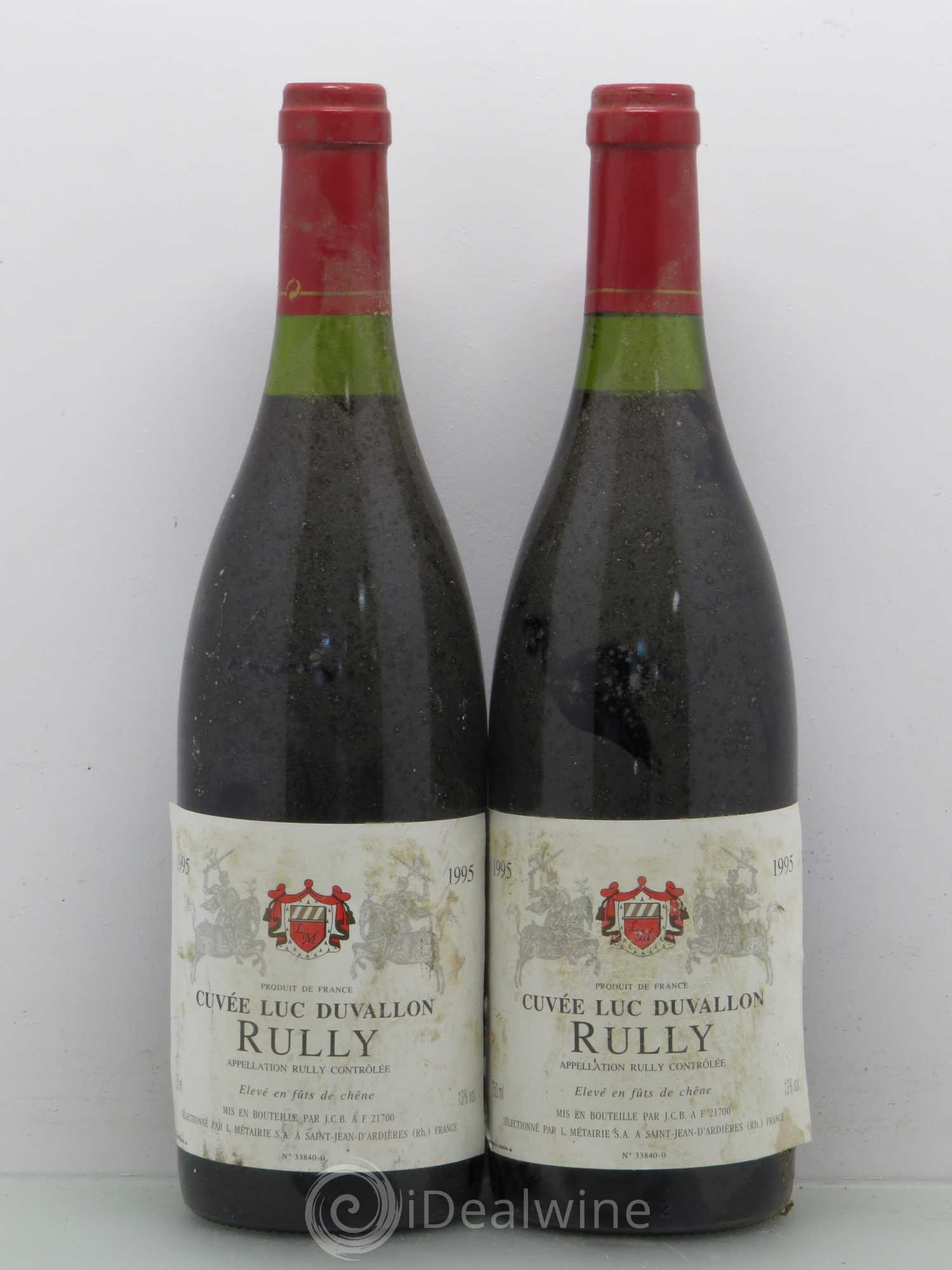 Rully Cuvée Luc Duvallon - Metairie SA 1995 - Lotto di 2 bottiglie - 0