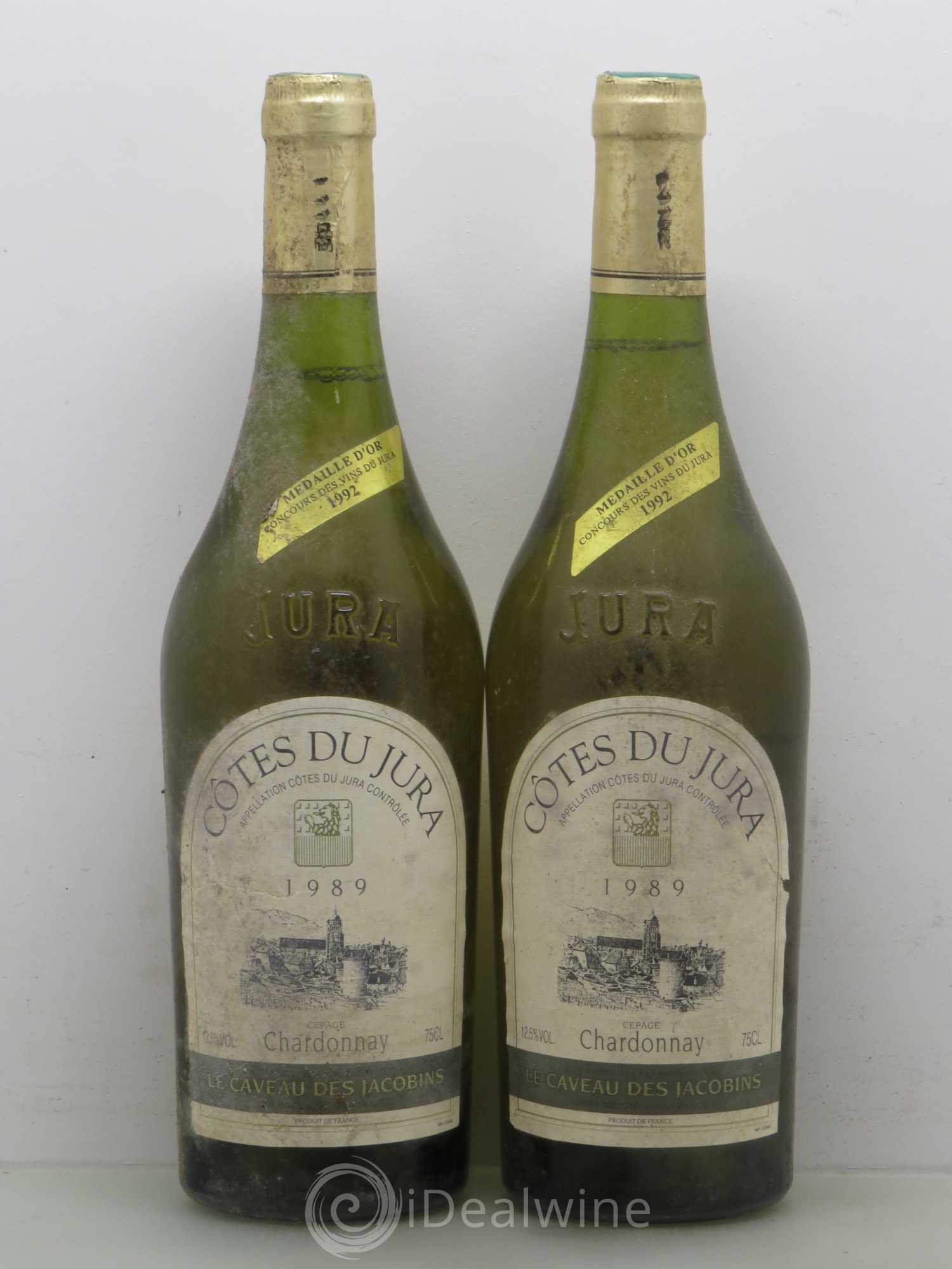 Côtes du Jura Le Caveau des Jacobins 1989 - Lotto di 2 bottiglie - 0