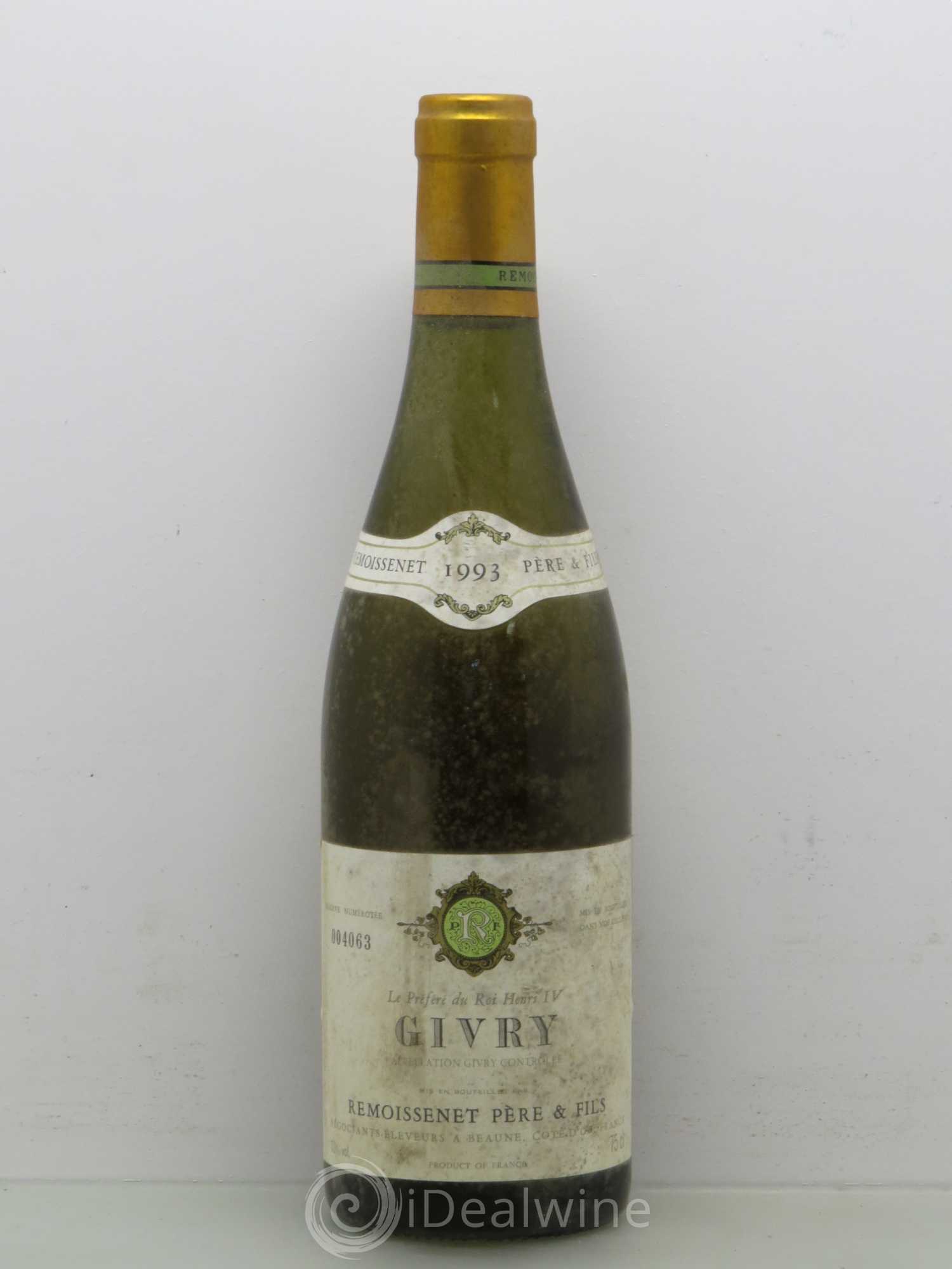 Givry Remoissenet (sans prix de réserve) 1993 - Posten von 1 Flasche - 0