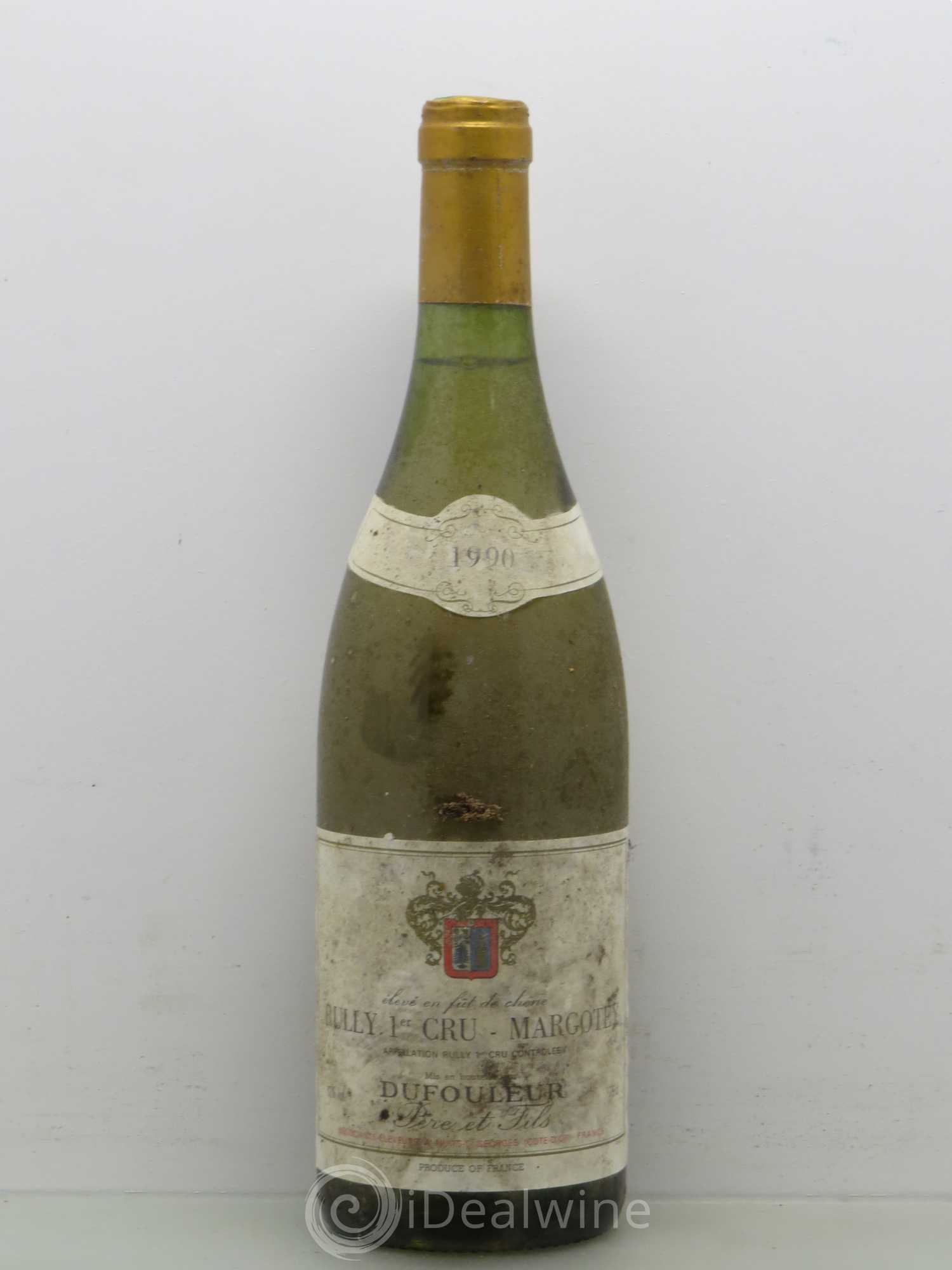 Rully 1er Cru Margotey Fut de Chêne - Dufouleur (sans prix de réserve) 1990 - Posten von 1 Flasche - 0