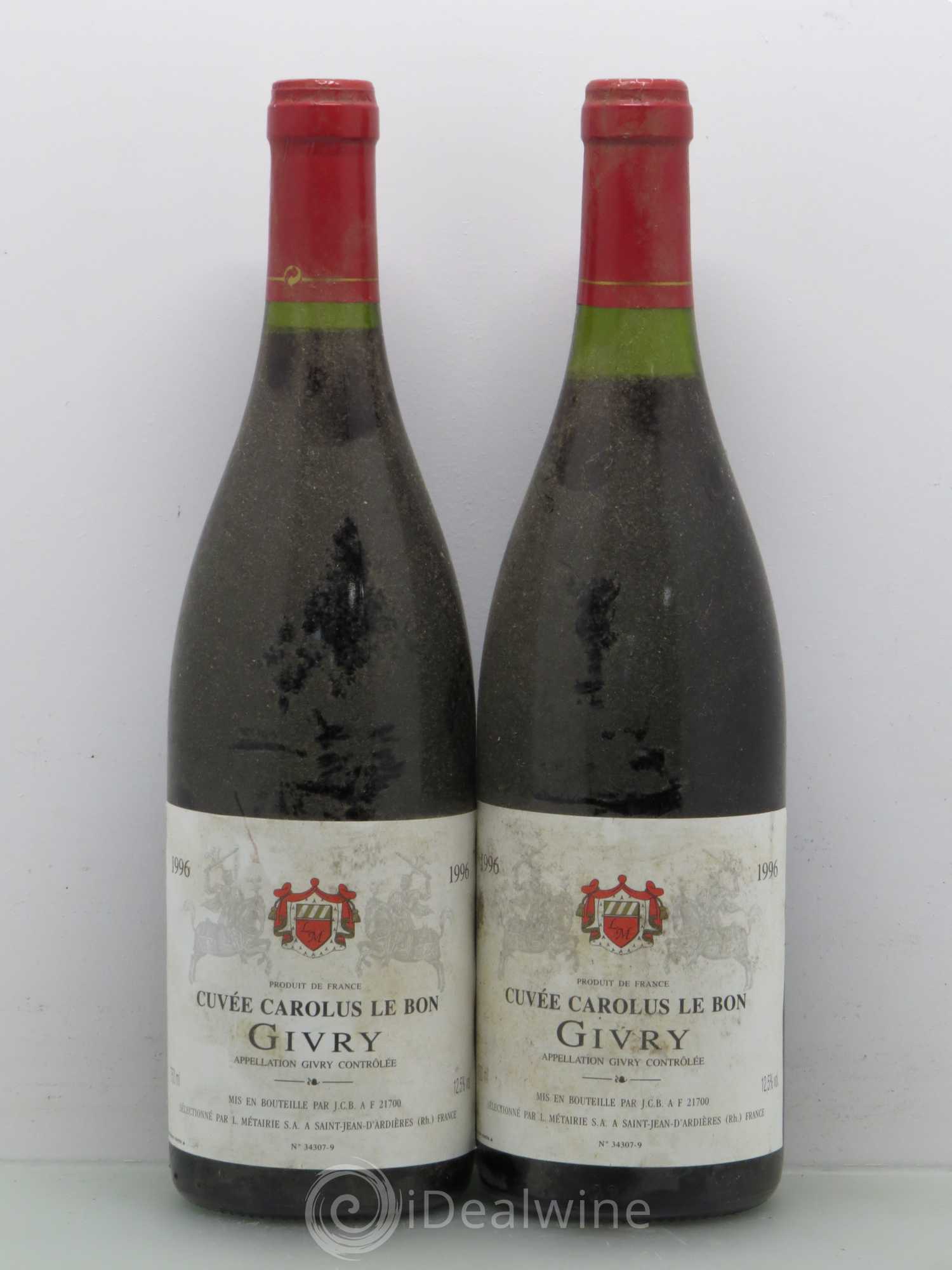 Givry Cuvée Carolus Le Bon - Metairie SA 1996 - Posten von 5 Flaschen - 2