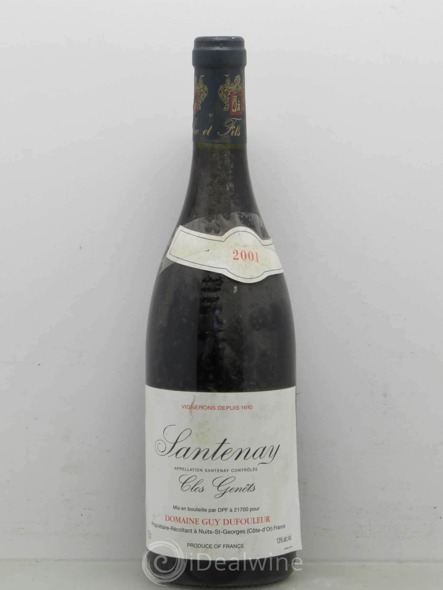 Santenay Clos Genêts - Dufouleur 2001 - Posten von 1 Flasche - 0