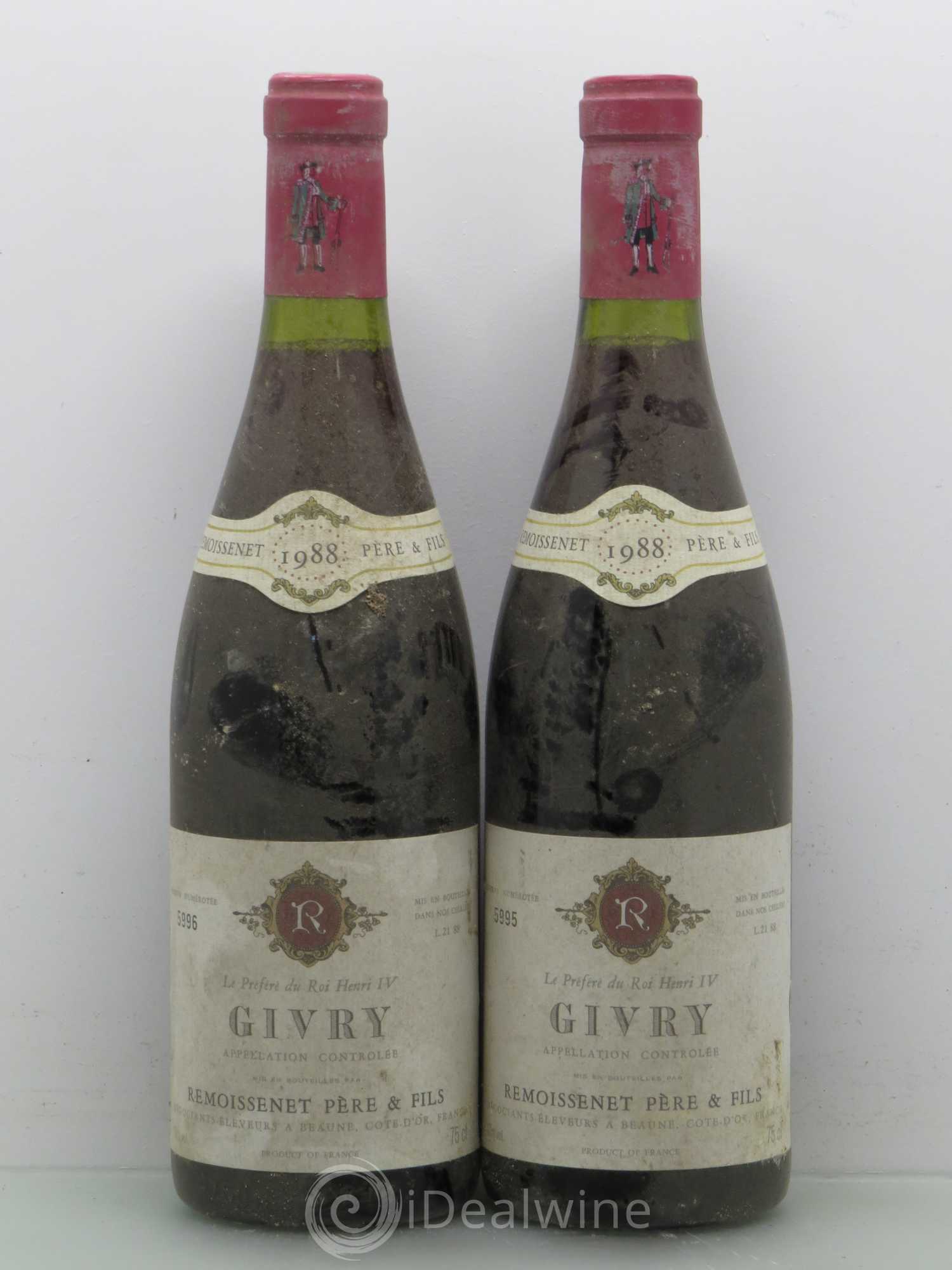 Givry Remoissenet 1988 - Lot de 2 bouteilles - 0