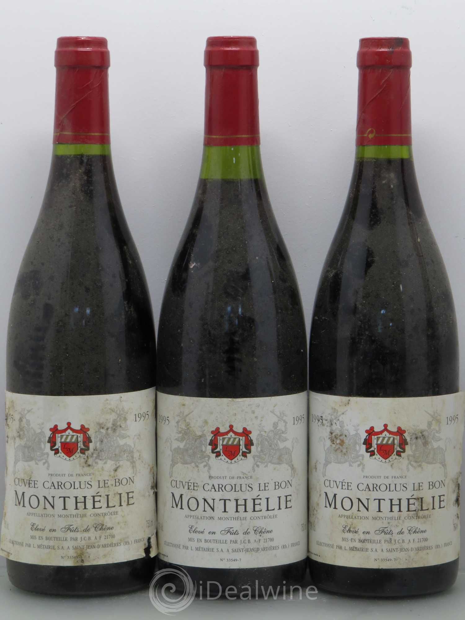 Monthélie Cuvée Carolus Le Bon - Metairie SA 1995 - Posten von 6 Flaschen - 1