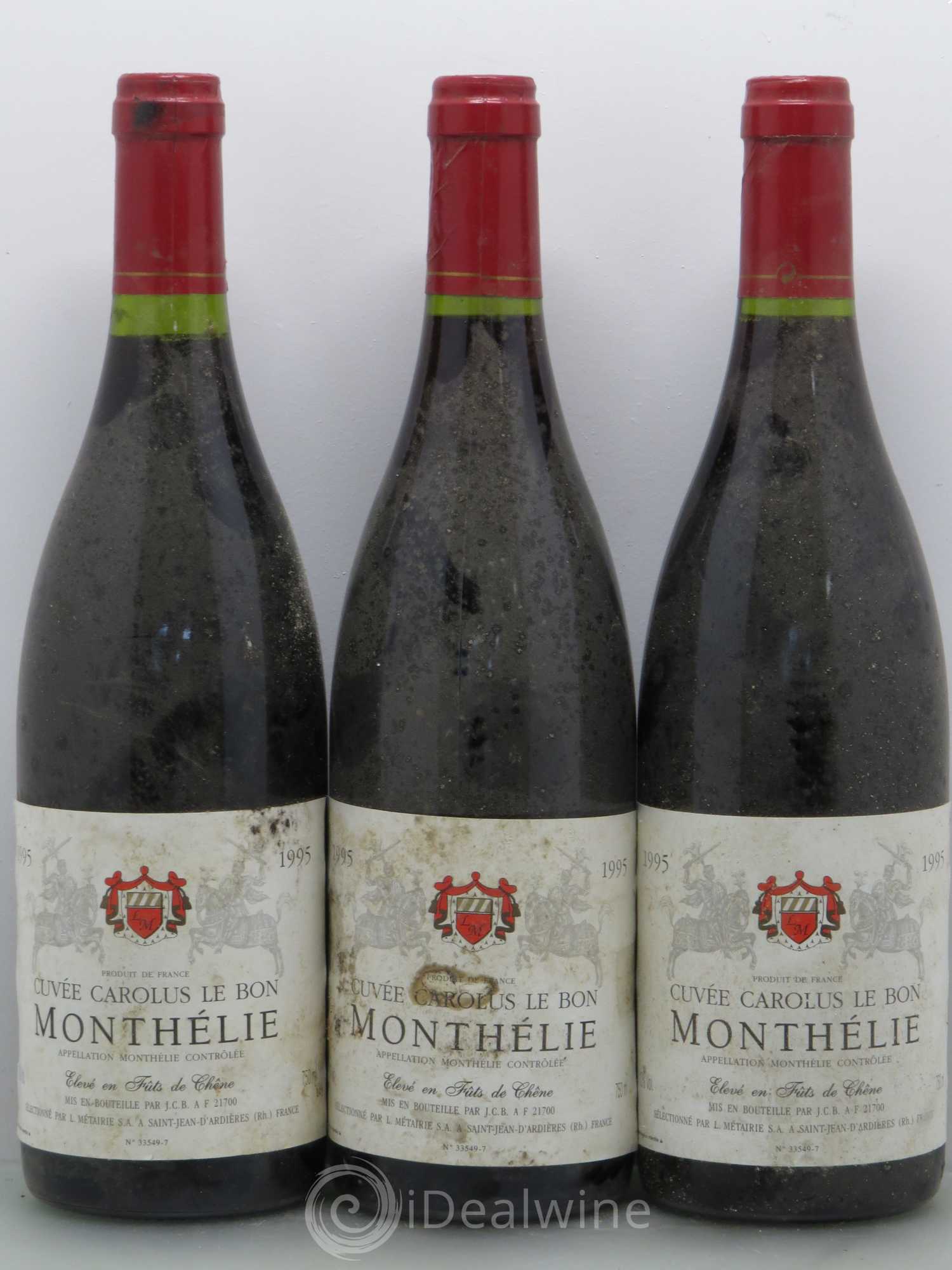 Monthélie Cuvée Carolus Le Bon - Metairie SA 1995 - Posten von 6 Flaschen - 2