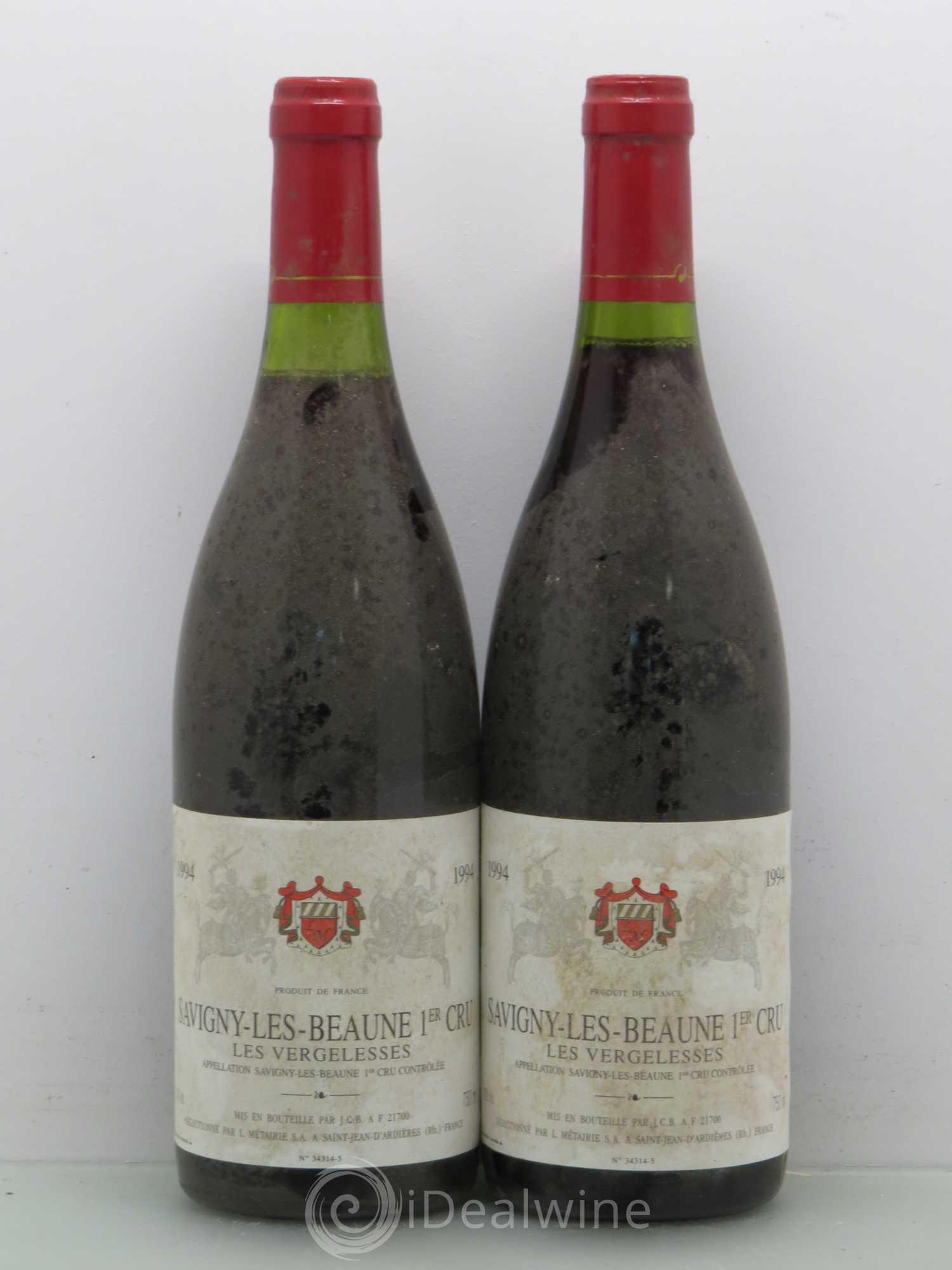 Savigny-lès-Beaune 1er Cru Les Vergelesses - Metairie Sa (sans prix de réserve) 1994 - Posten von 2 Flaschen - 0