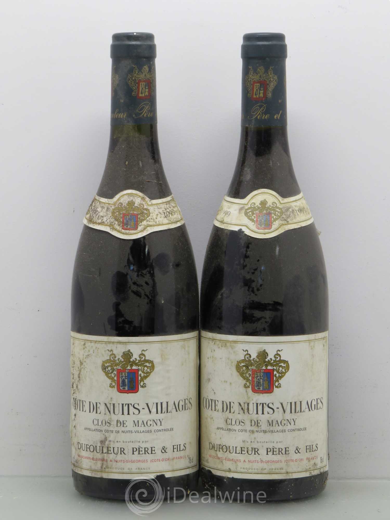 Côte de Nuits-Villages Clos de Magny Dufouleur 1999 - Posten von 5 Flaschen - 2