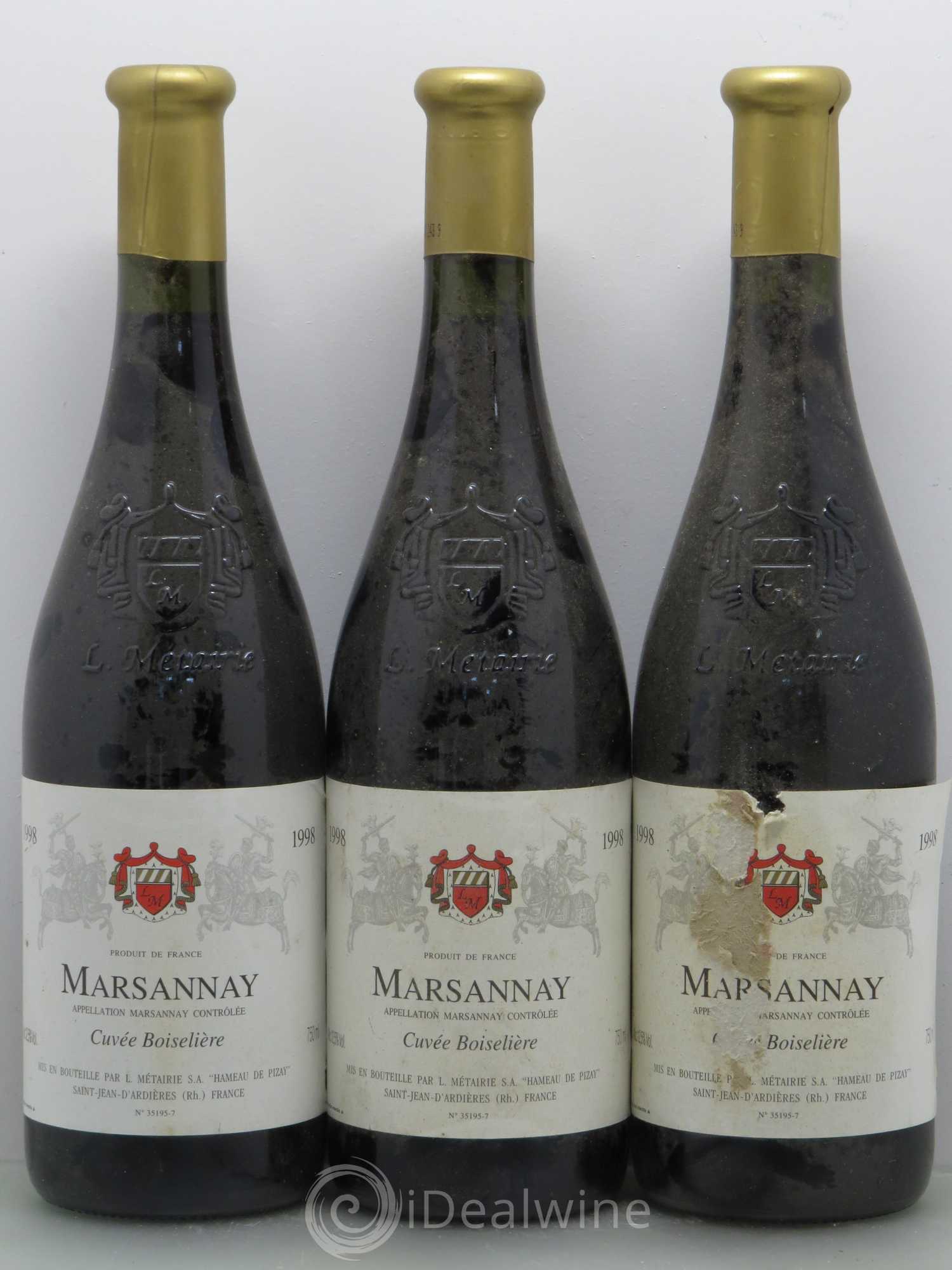 Marsannay Cuvée Boiselière - Metairie SA 1998 - Lot de 6 bouteilles - 1