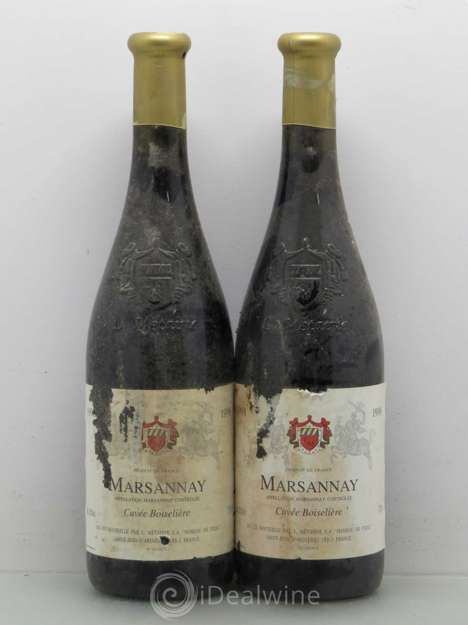 Marsannay Cuvée Boiselière - Metairie SA 1998 - Posten von 2 Flaschen - 0