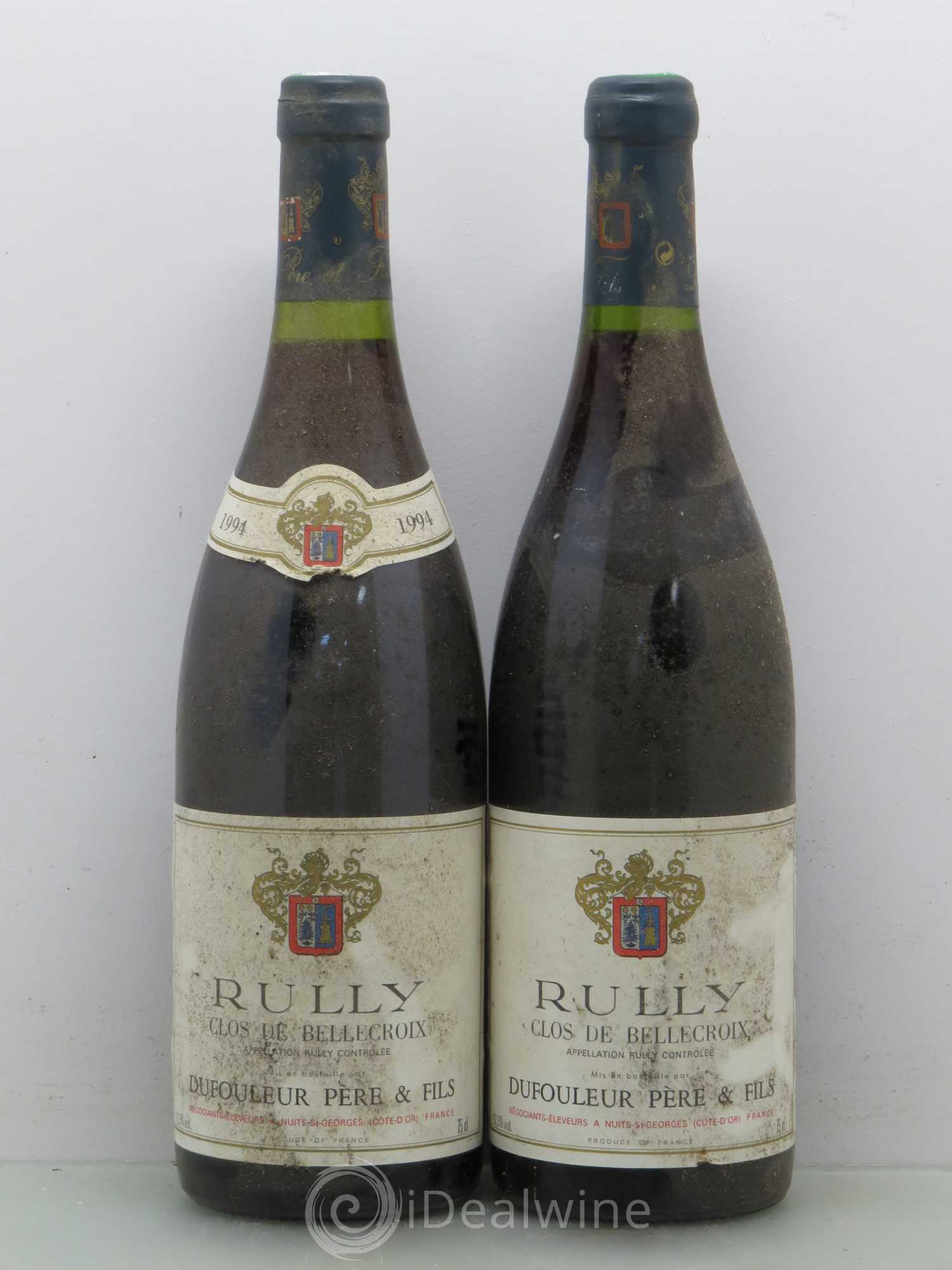 Rully Clos de Bellecroix - Dufouleur (sans prix de réserve) 1994 - Lotto di 2 bottiglie - 0