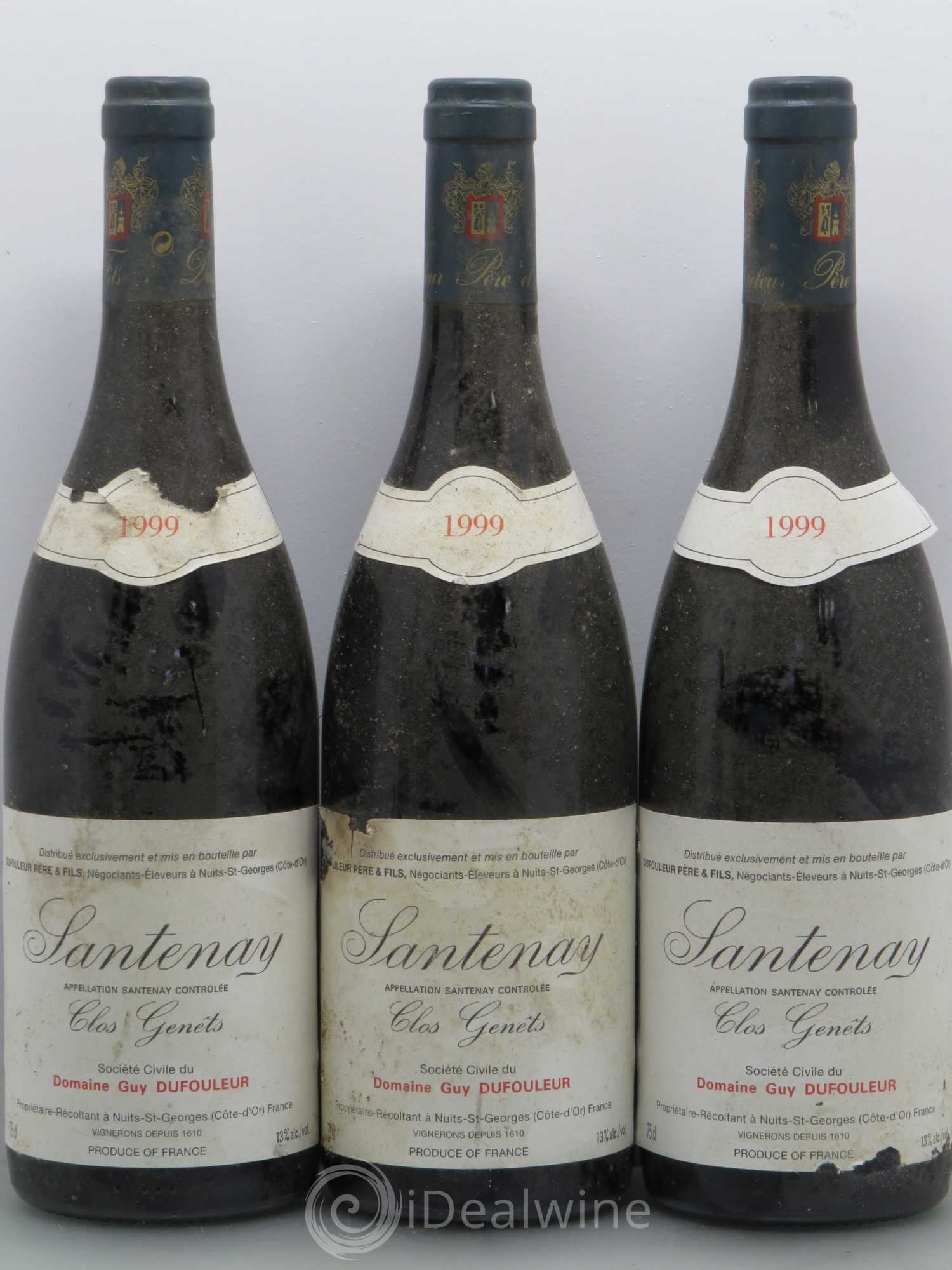 Santenay Clos Genets - Dufouleur 1999 - Lot de 5 bouteilles - 1