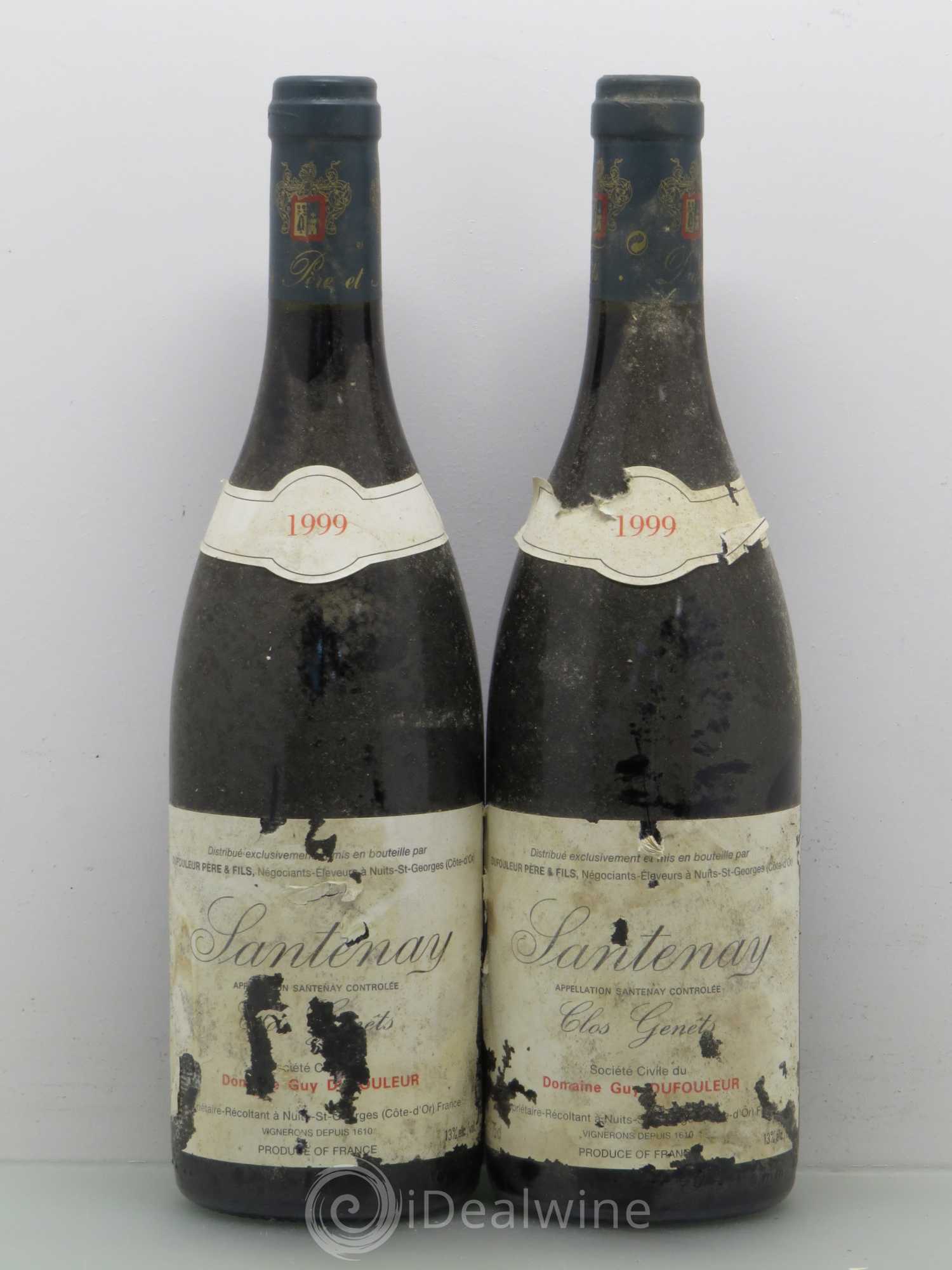 Santenay Clos Genets - Dufouleur 1999 - Lot de 5 bouteilles - 2
