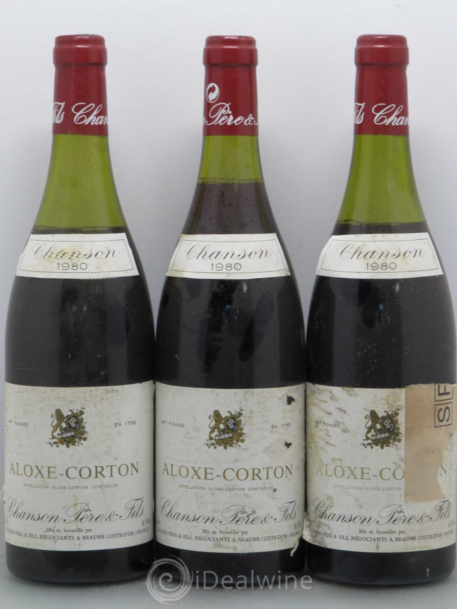 Aloxe-Corton Chanson Père et Fils 1980 - Posten von 3 Flaschen - 0