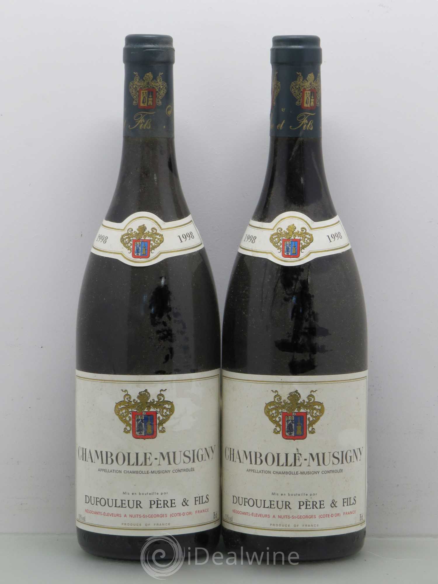 Chambolle-Musigny Dufouleur Pere Et Fils 1998 - Lot de 2 bouteilles - 0