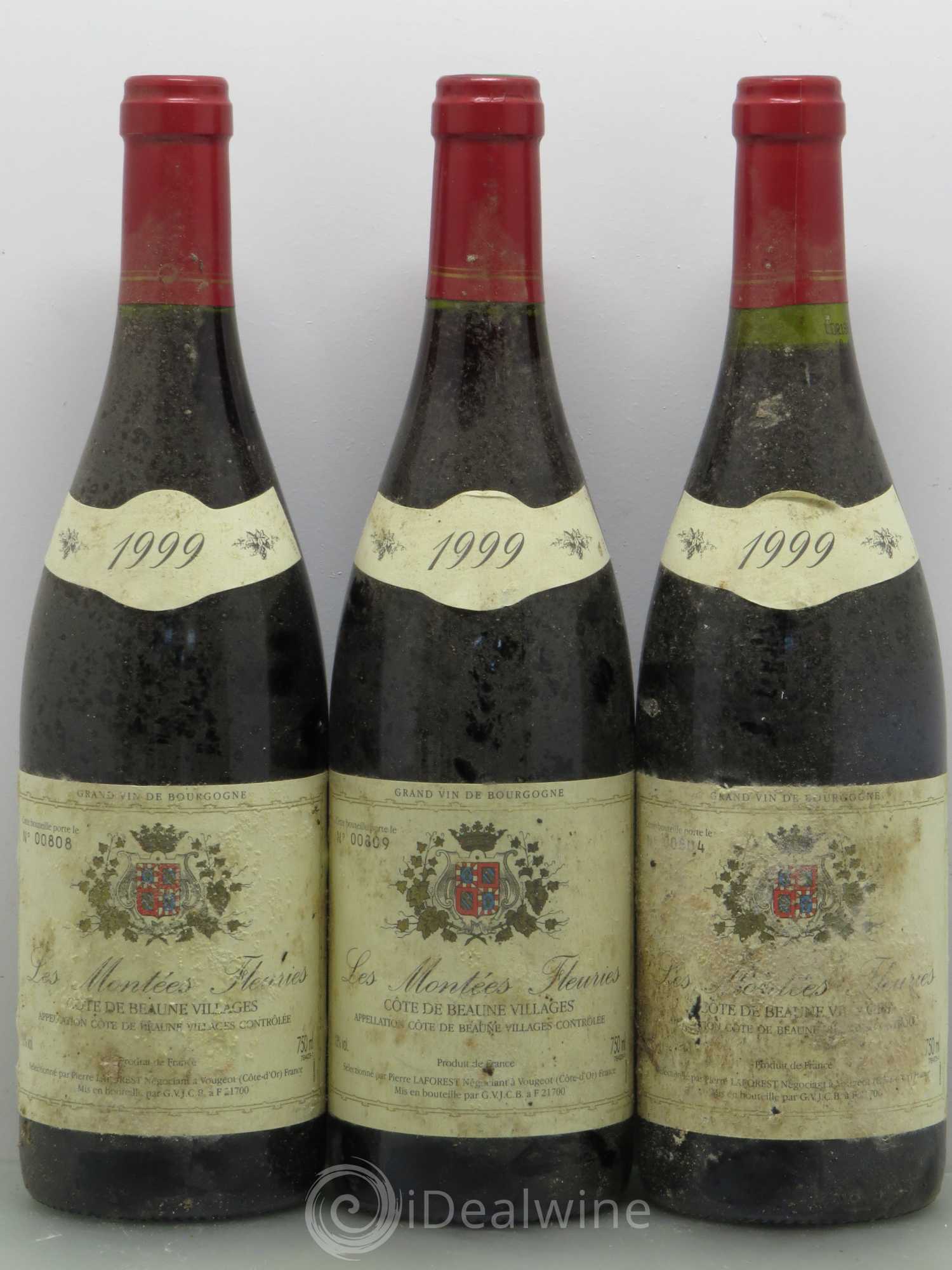 Côte de Beaune-Villages Les Montées Fleuries - P. Laforest 1999 - Posten von 6 Flaschen - 1