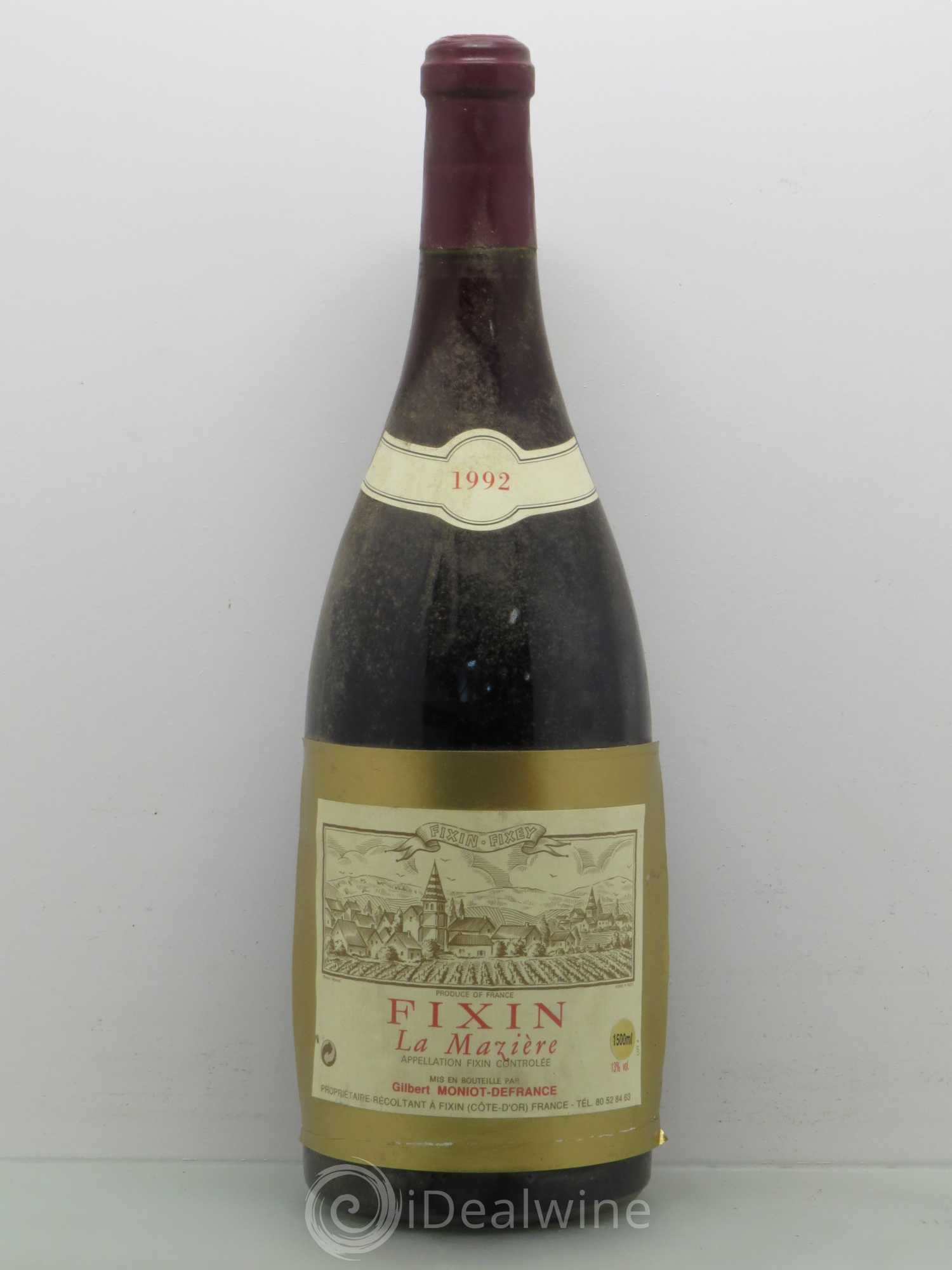Fixin La Mazière - Moniot Defrance 1992 - Posten von 1 Magnum - 0