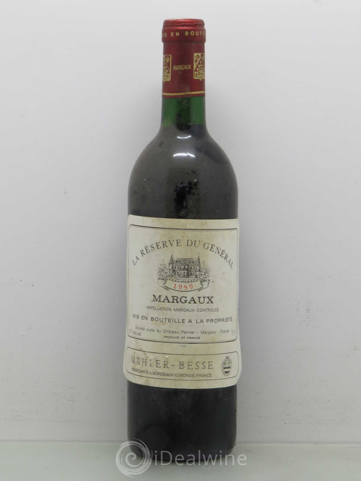 Bordeaux La Réserve du Général - Margaux 1989 - Posten von 1 Flasche - 0