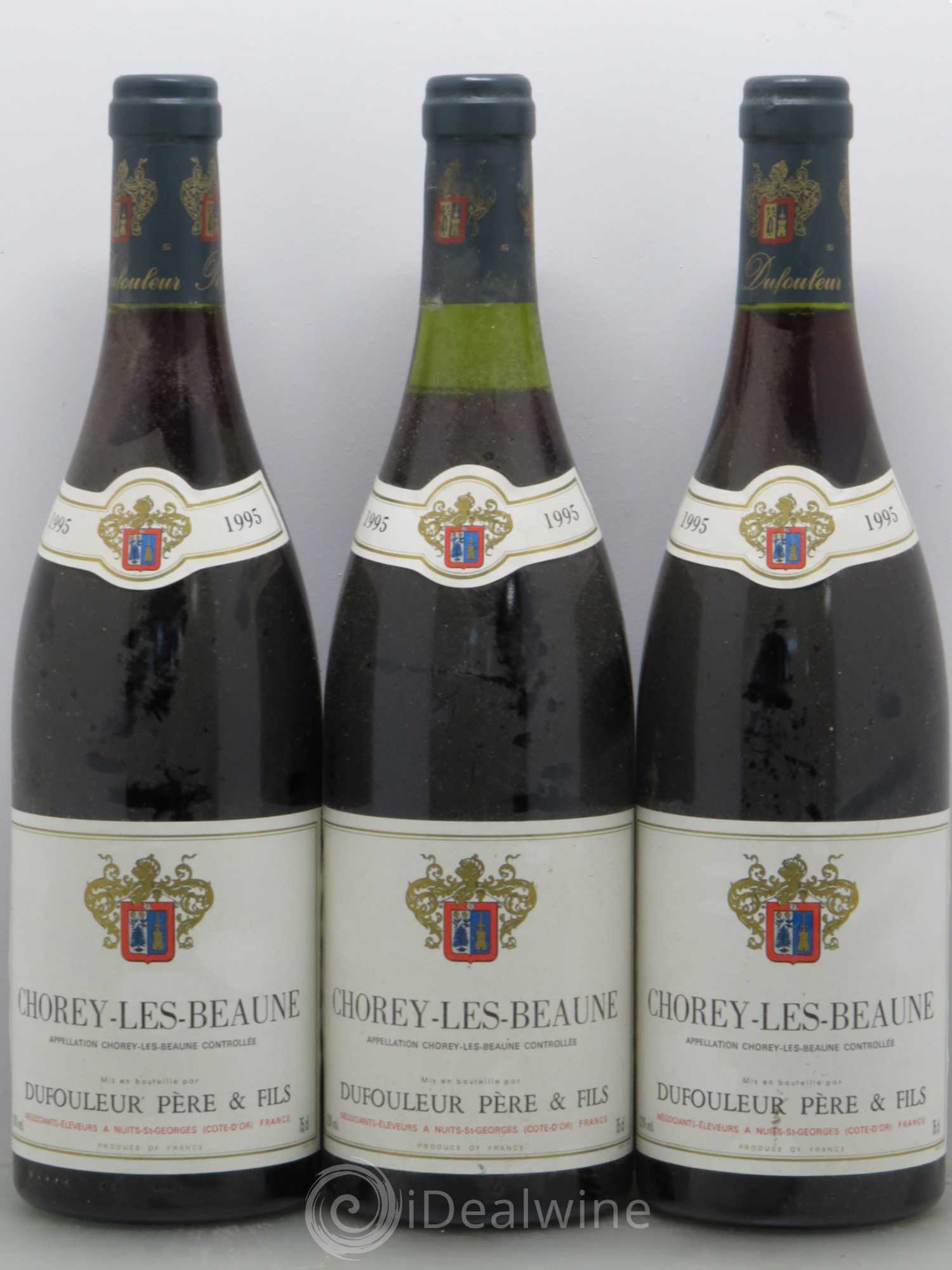 Chorey-lès-Beaune Dufouleur Pere Et Fils (sans prix de réserve) 1995 - Posten von 3 Flaschen - 0