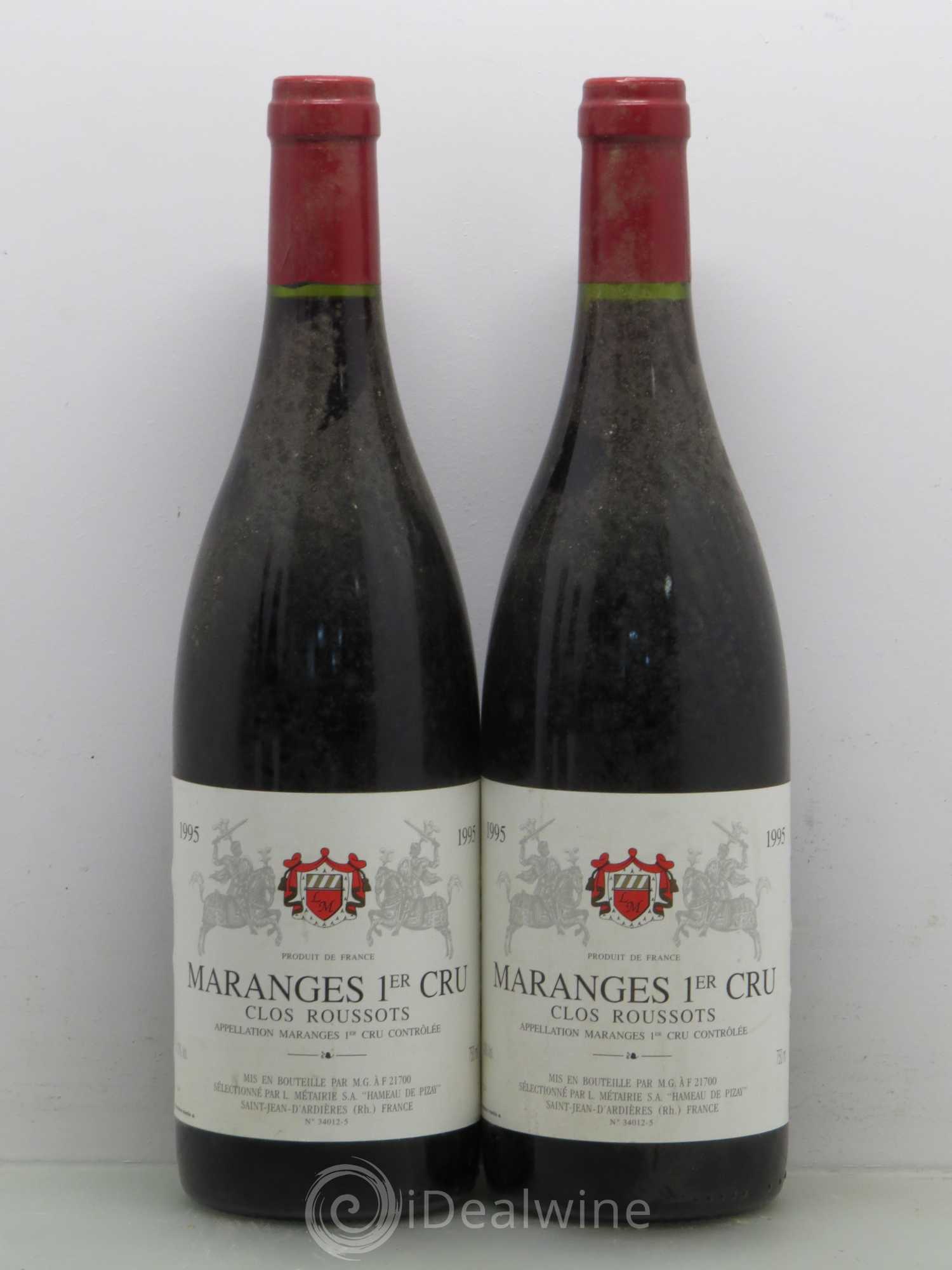 Maranges 1er Cru Clos Roussots - Metaierie Sa 1995 - Lot de 5 bouteilles - 2