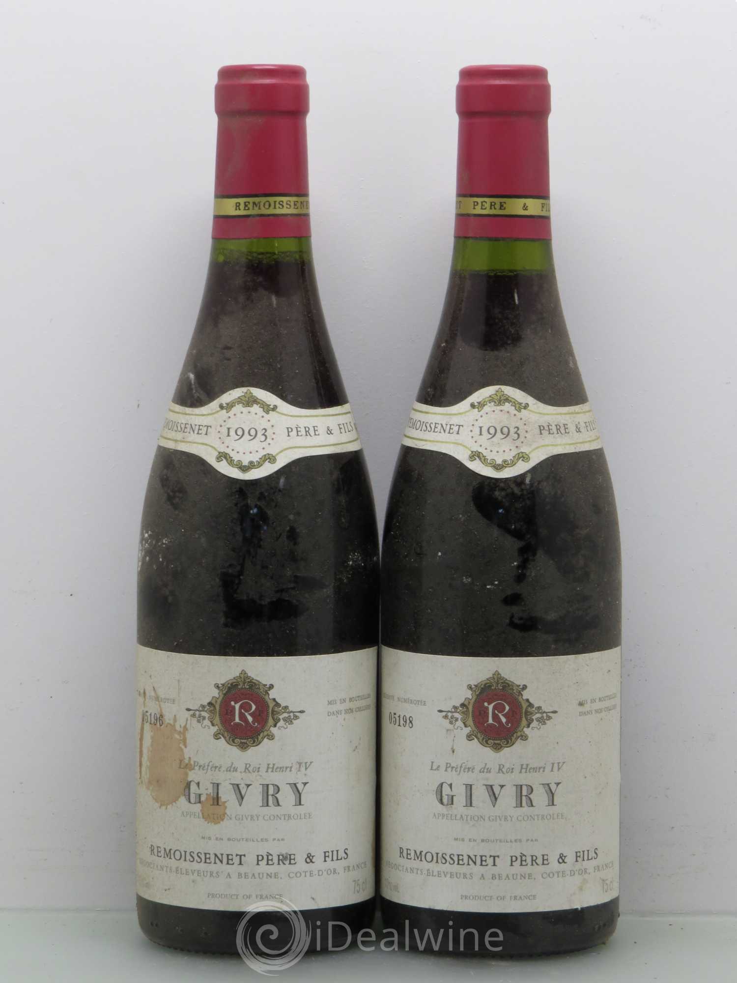 Givry Remoissenet (sans prix de réserve) 1993 - Posten von 2 Flaschen - 0