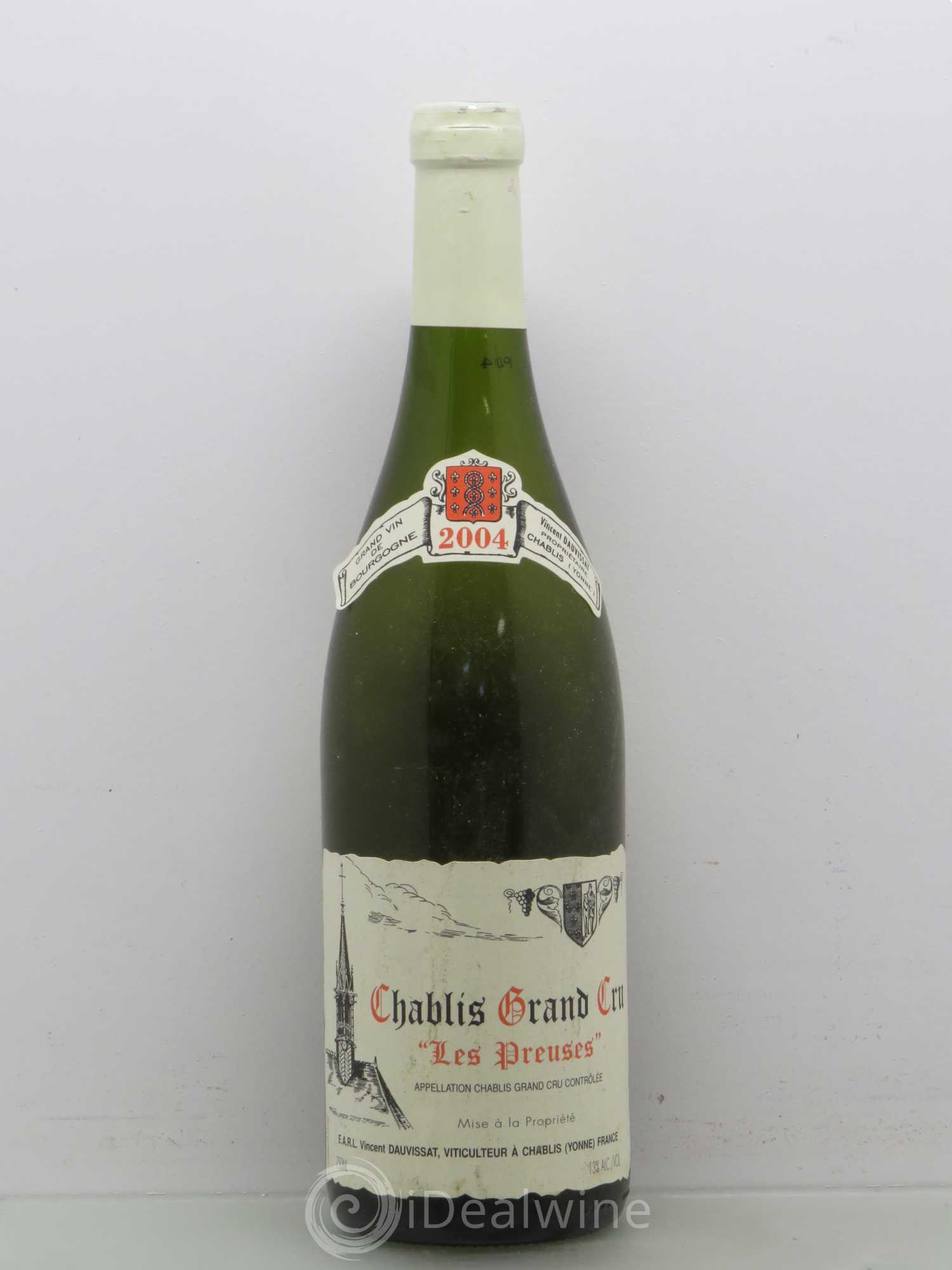 Chablis Grand Cru Les Preuses Vincent Dauvissat (Domaine) 2004 - Lot de 1 bouteille - 0