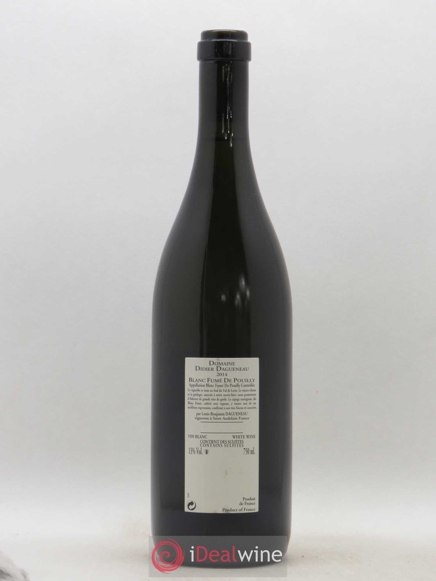 Vin de France (anciennement Pouilly-Fumé) Buisson Renard Dagueneau (Domaine Didier - Louis-Benjamin) 2014 - Lot de 1 bouteille - 1