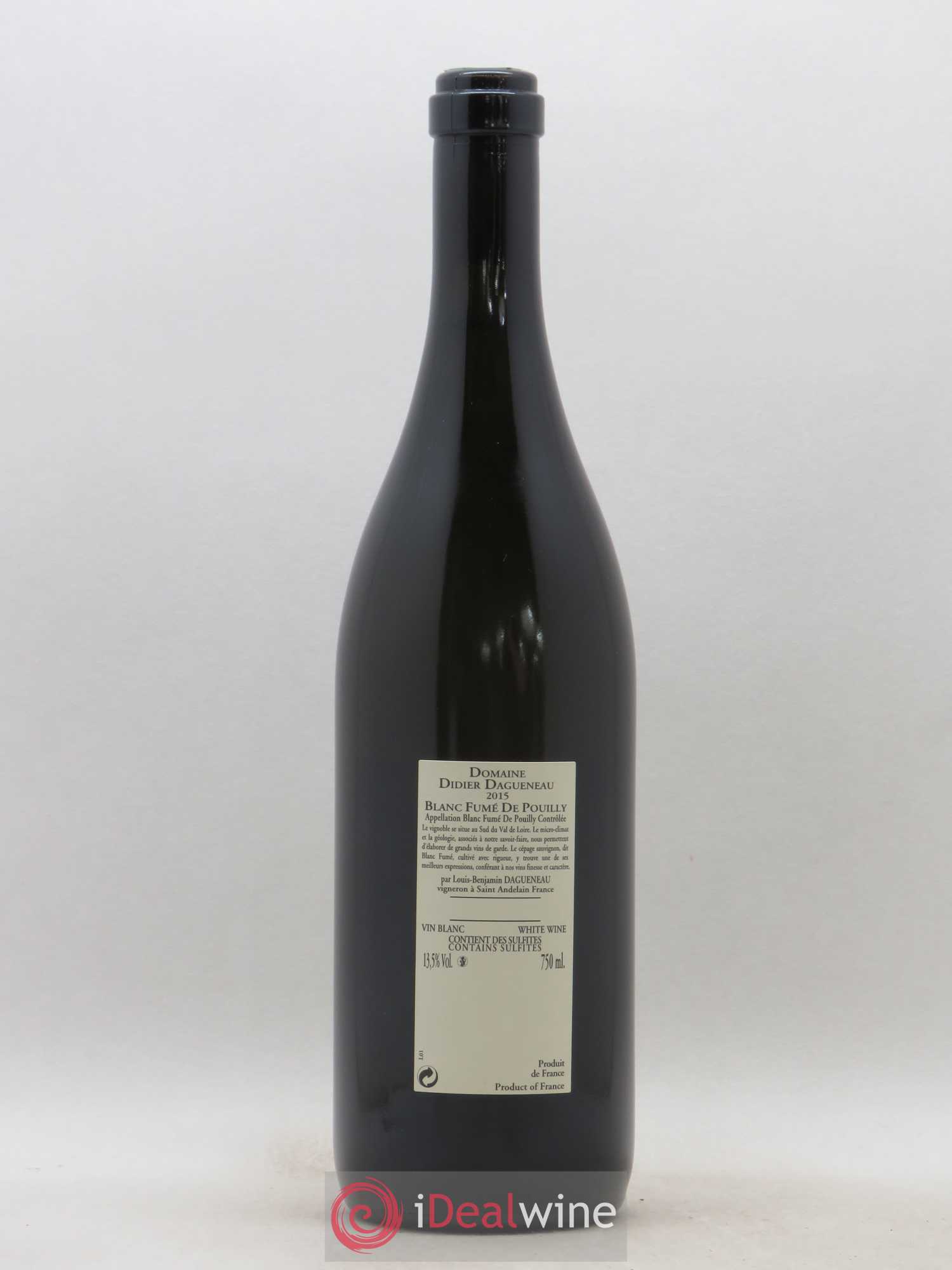 Vin de France (anciennement Pouilly-Fumé) Buisson Renard Dagueneau (Domaine Didier - Louis-Benjamin) 2015 - Lot de 1 bouteille - 1