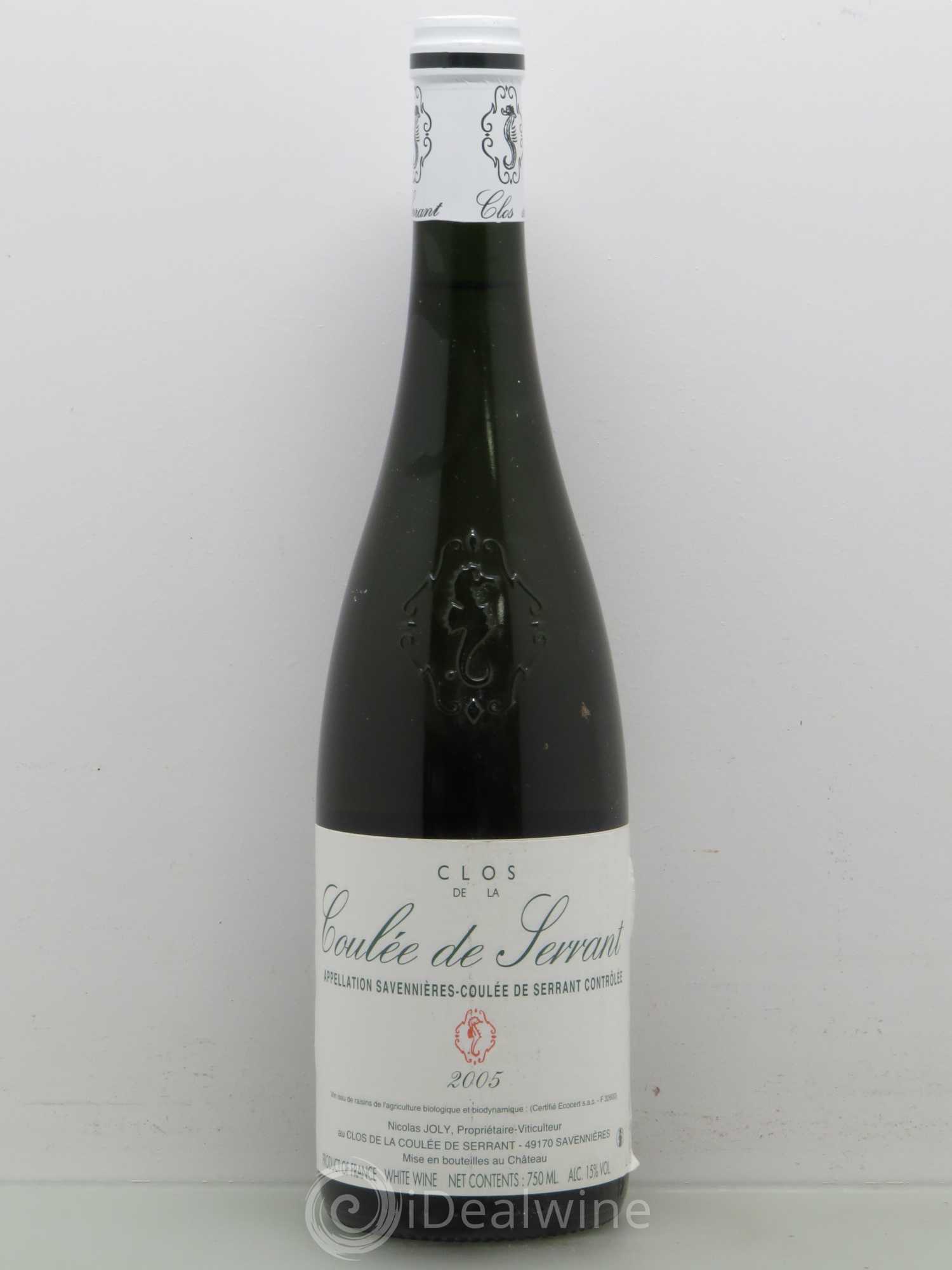 Savennières Clos de la Coulée de Serrant Vignobles de la Coulée de Serrant - Nicolas Joly 2005 - Lot de 1 bouteille - 0