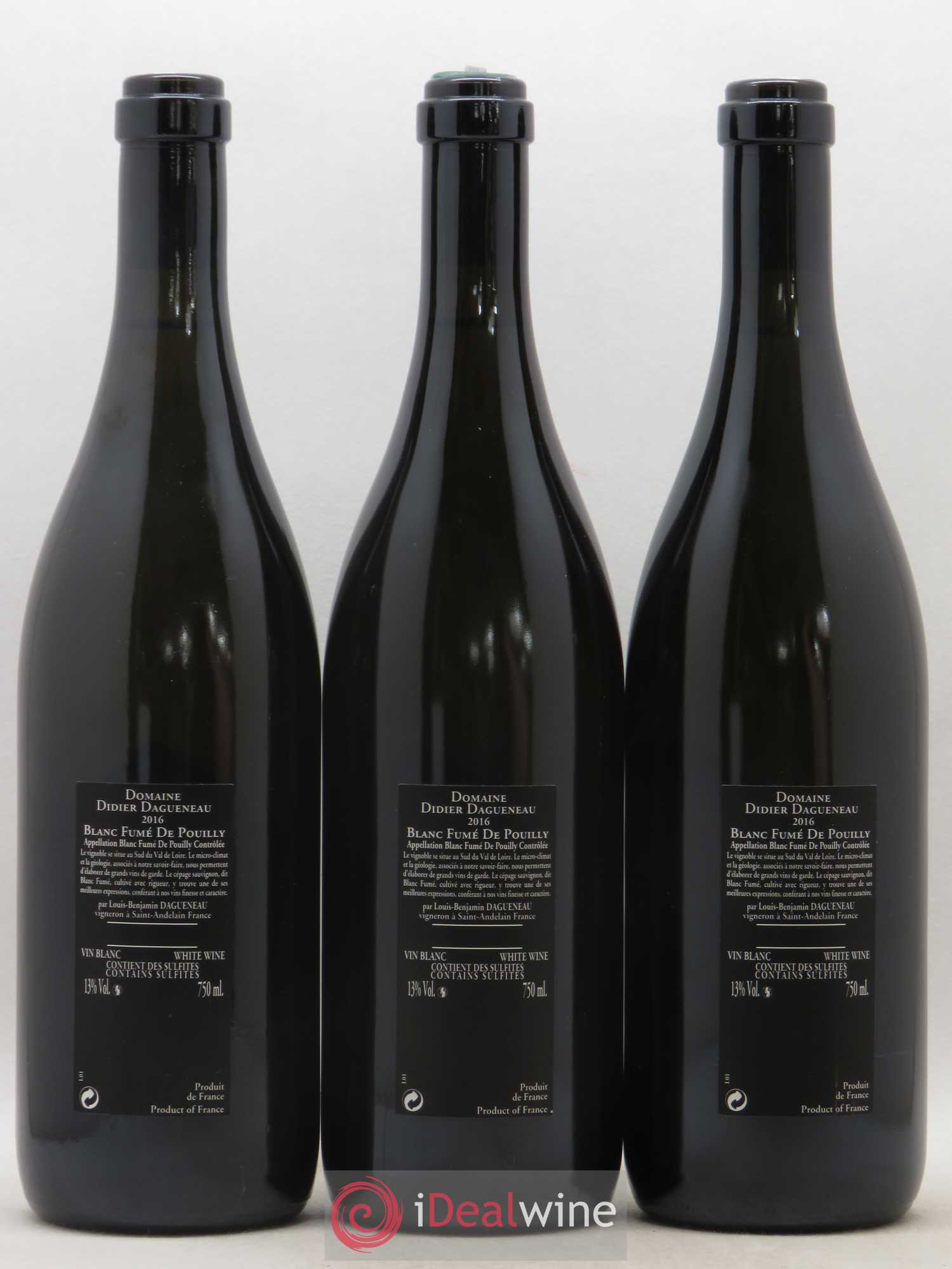 Vin de France (anciennement Pouilly-Fumé) Silex Dagueneau (Domaine Didier - Louis-Benjamin) 2016 - Lot de 3 bouteilles - 1