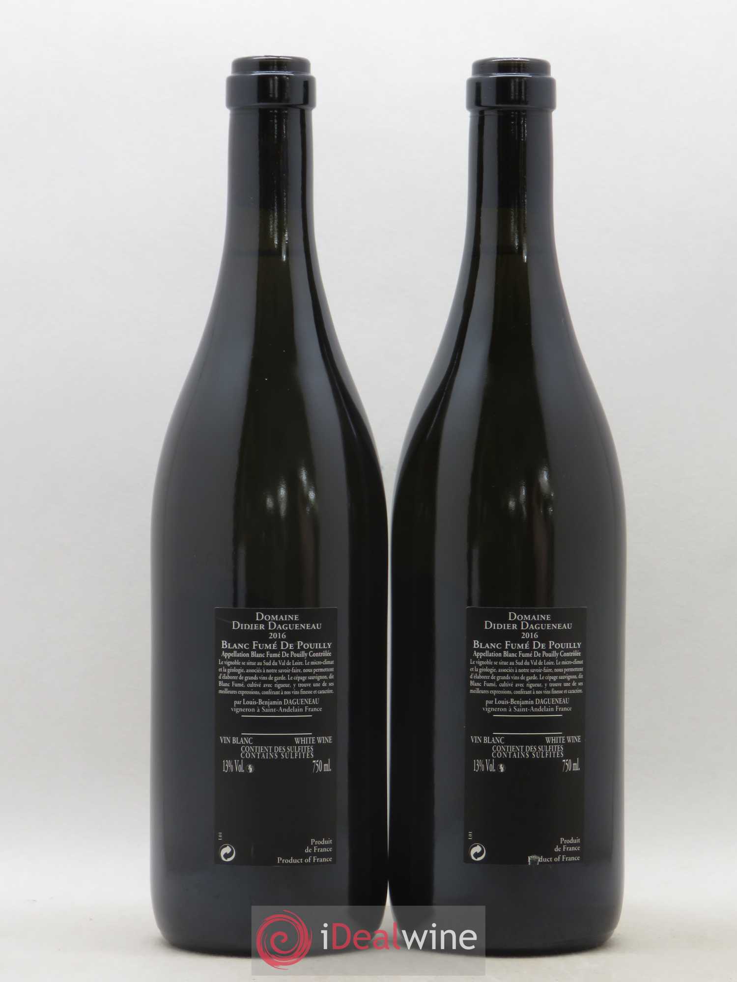 Vin de France (anciennement Pouilly-Fumé) Silex Dagueneau (Domaine Didier - Louis-Benjamin) 2016 - Lot de 2 bouteilles - 1