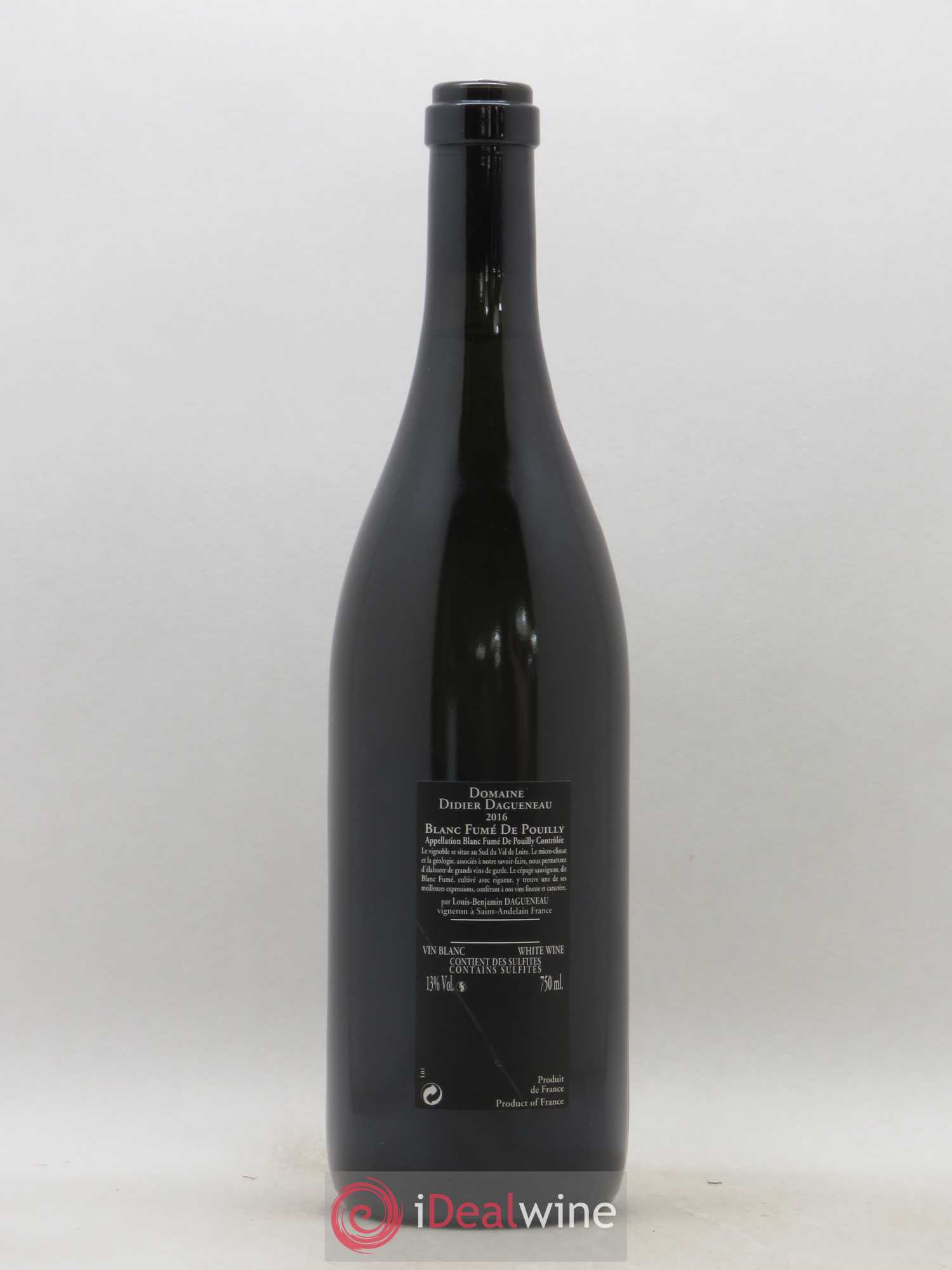 Vin de France (anciennement Pouilly-Fumé) Silex Dagueneau (Domaine Didier - Louis-Benjamin) 2016 - Lot de 1 bouteille - 1