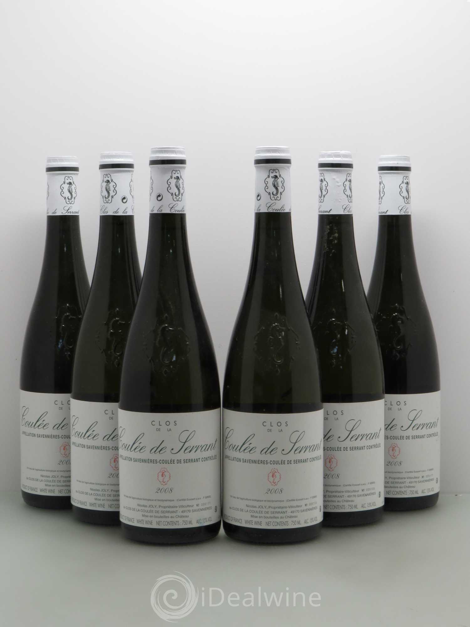 Savennières Clos de la Coulée de Serrant Vignobles de la Coulée de Serrant - Nicolas Joly 2008 - Lot de 6 bouteilles - 0