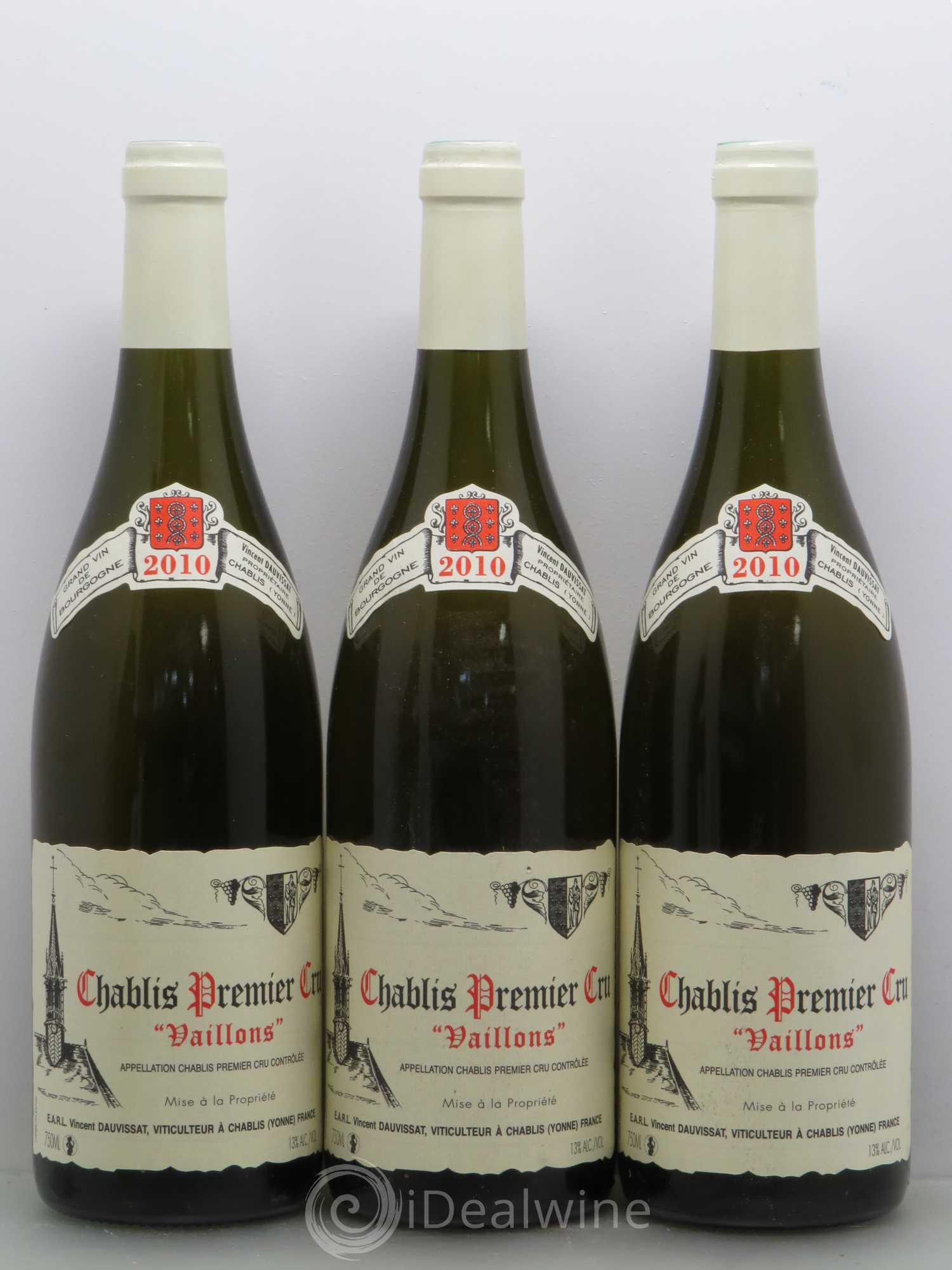 Chablis 1er Cru Vaillons Vincent Dauvissat (Domaine) 2010 - Lot de 6 bouteilles - 1
