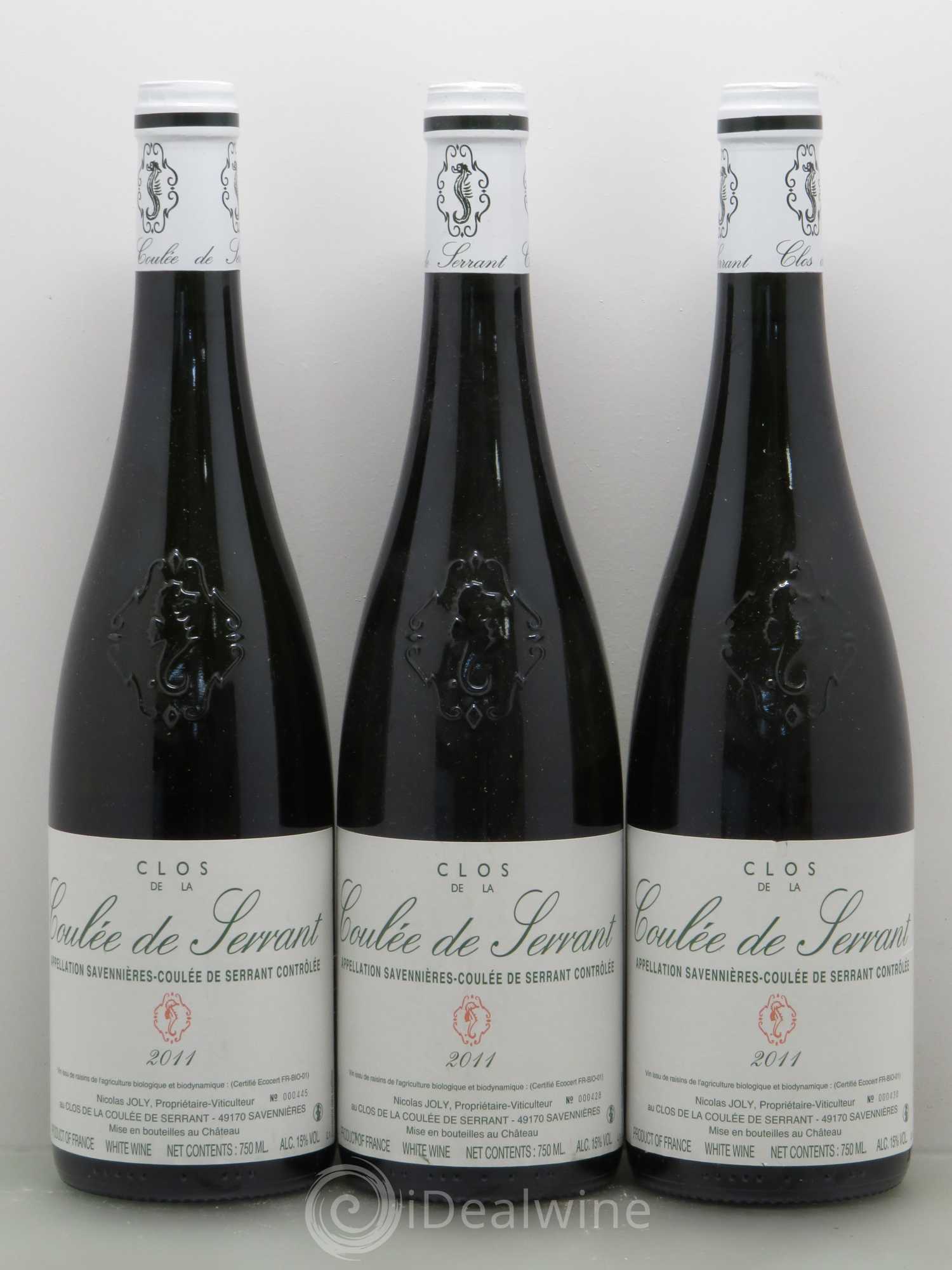 Savennières Clos de la Coulée de Serrant Vignobles de la Coulée de Serrant - Nicolas Joly 2011 - Lot de 6 bouteilles - 1