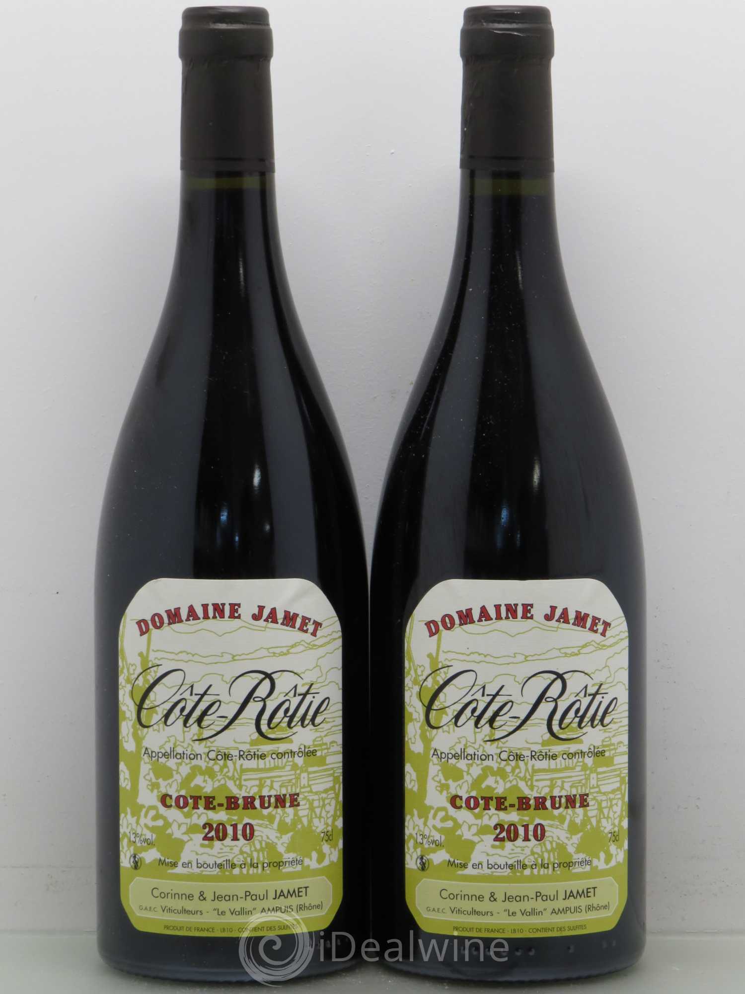 Côte-Rôtie Côte Brune Jamet (Domaine) 2010 - Lot de 2 bouteilles - 0