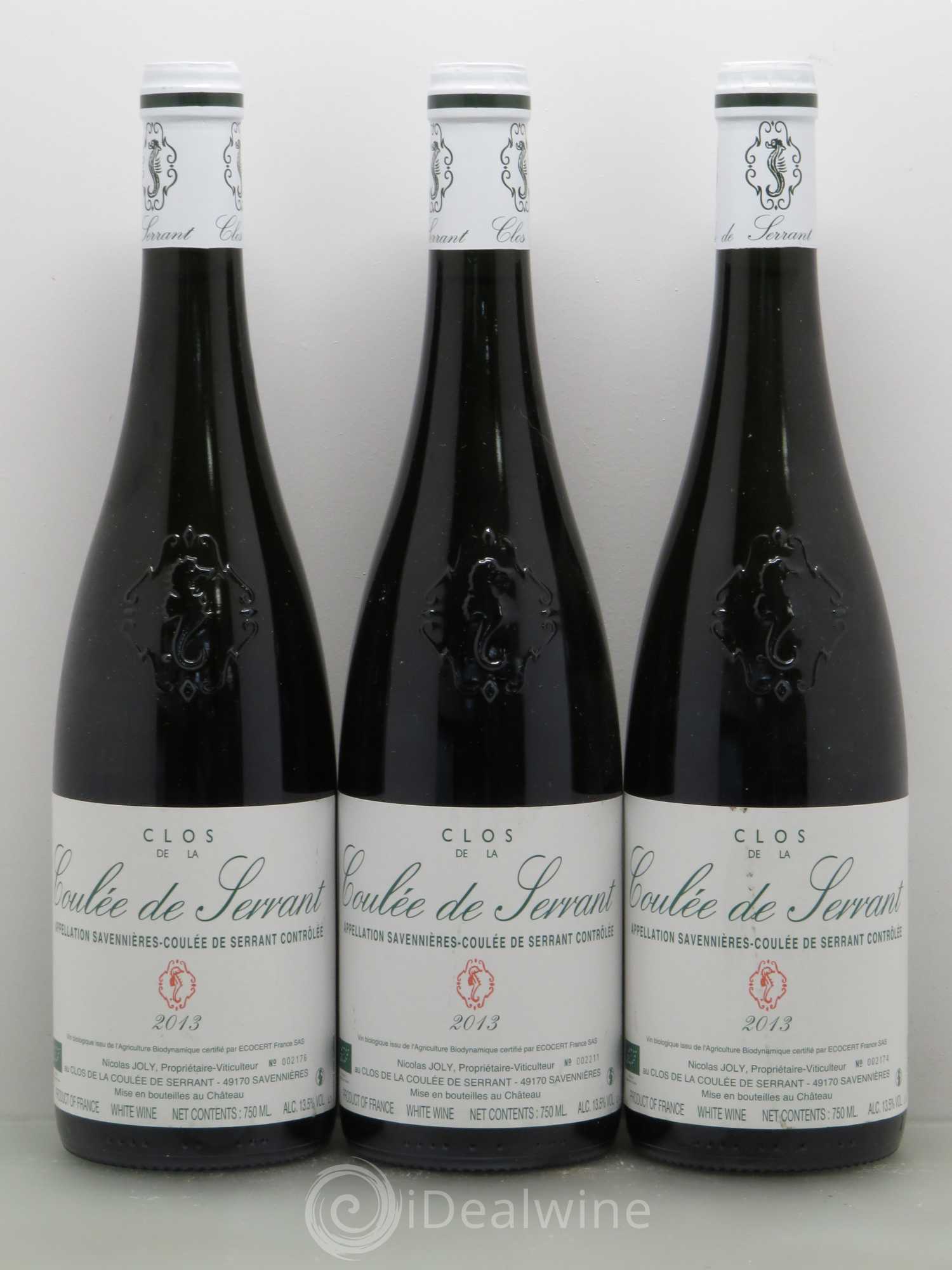 Savennières Clos de la Coulée de Serrant Vignobles de la Coulée de Serrant - Nicolas Joly 2013 - Lot de 6 bouteilles - 1