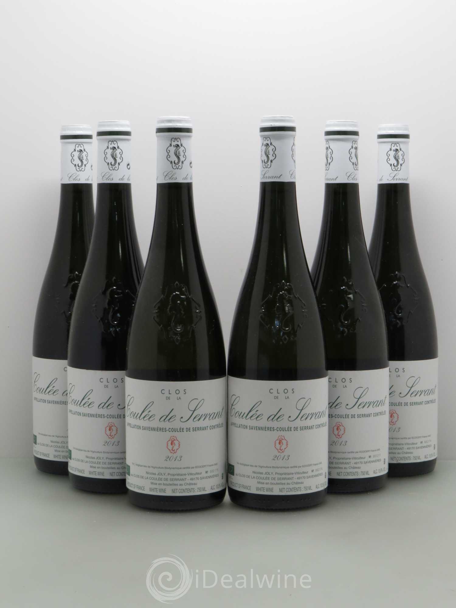 Savennières Clos de la Coulée de Serrant Vignobles de la Coulée de Serrant - Nicolas Joly 2013 - Lot de 6 bouteilles - 0
