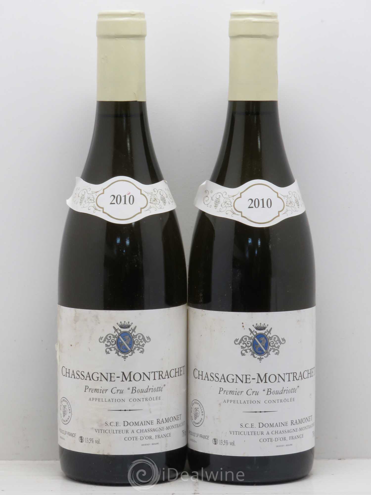 Chassagne-Montrachet 1er Cru Boudriotte Ramonet (Domaine) 2010 - Lot de 2 bouteilles - 0