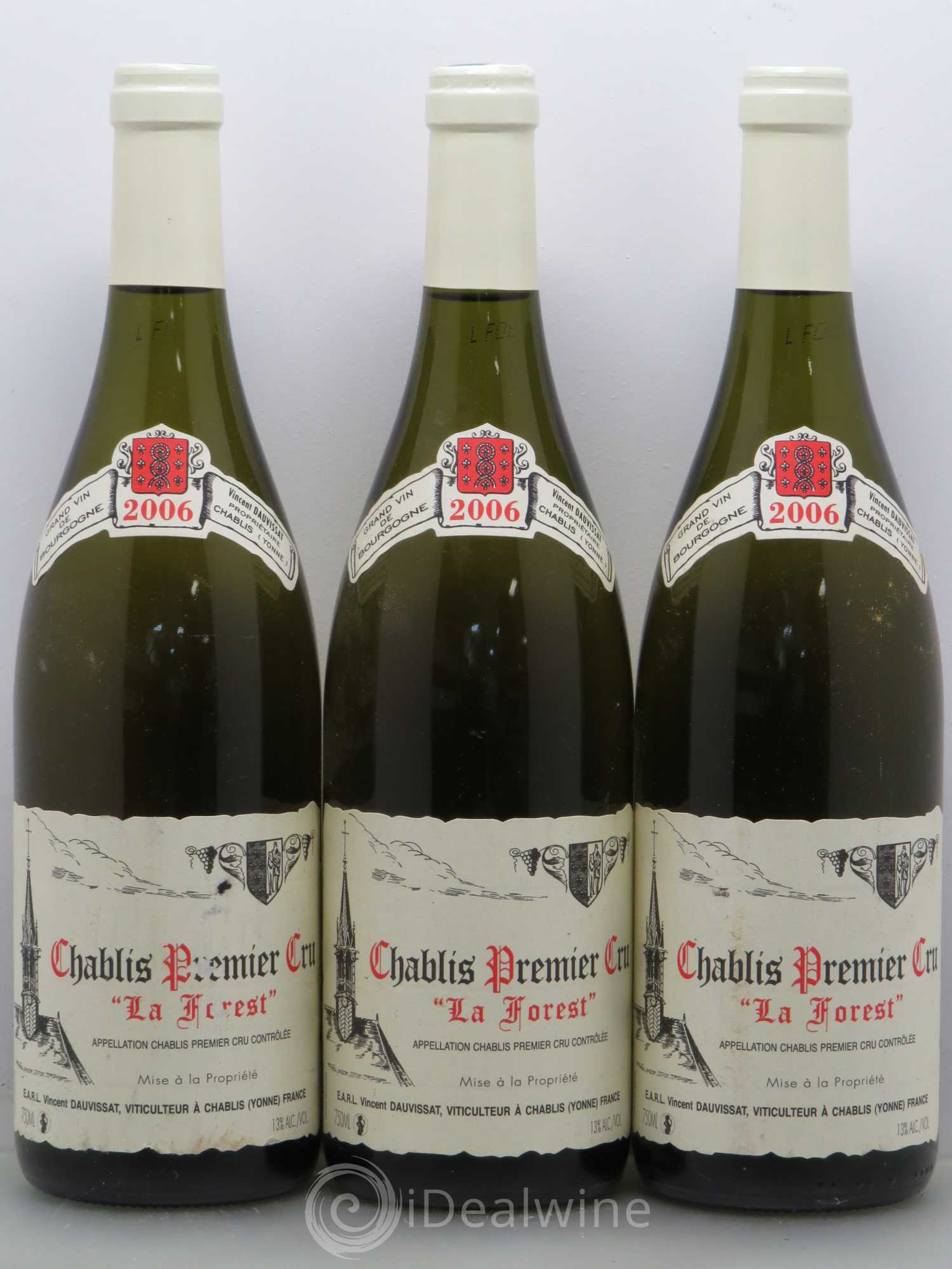 Chablis 1er Cru La Forest Vincent Dauvissat (Domaine) 2006 - Lot de 3 bouteilles - 0