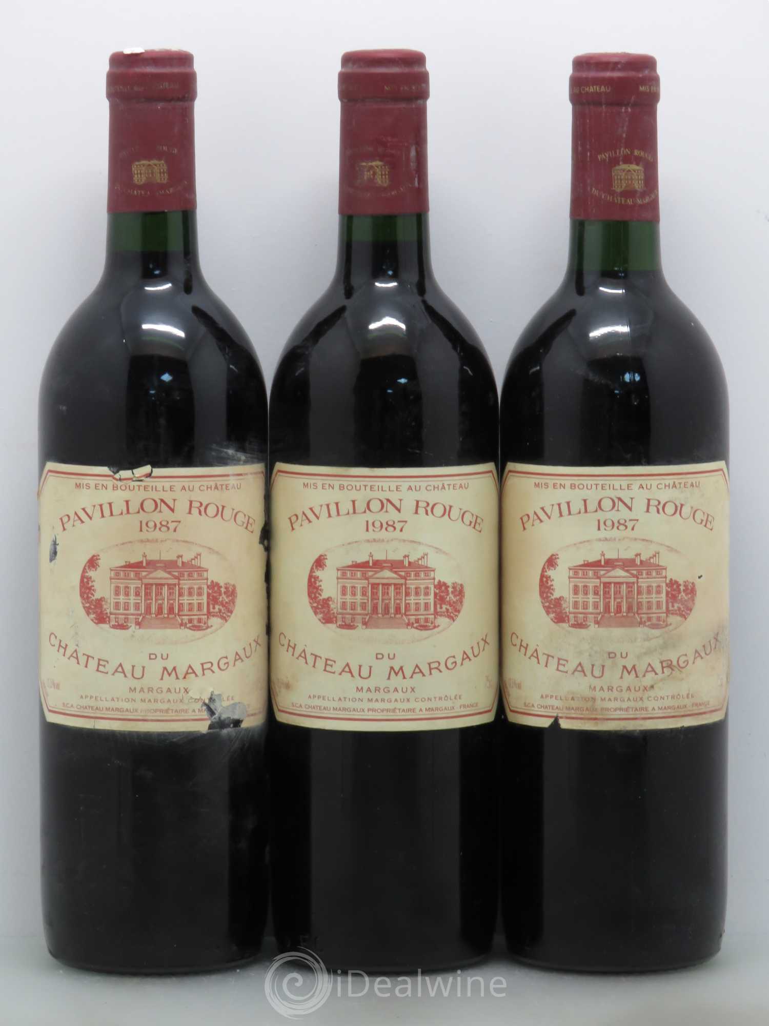 Pavillon Rouge du Château Margaux Second Vin 1987 - Lot de 3 bouteilles - 0