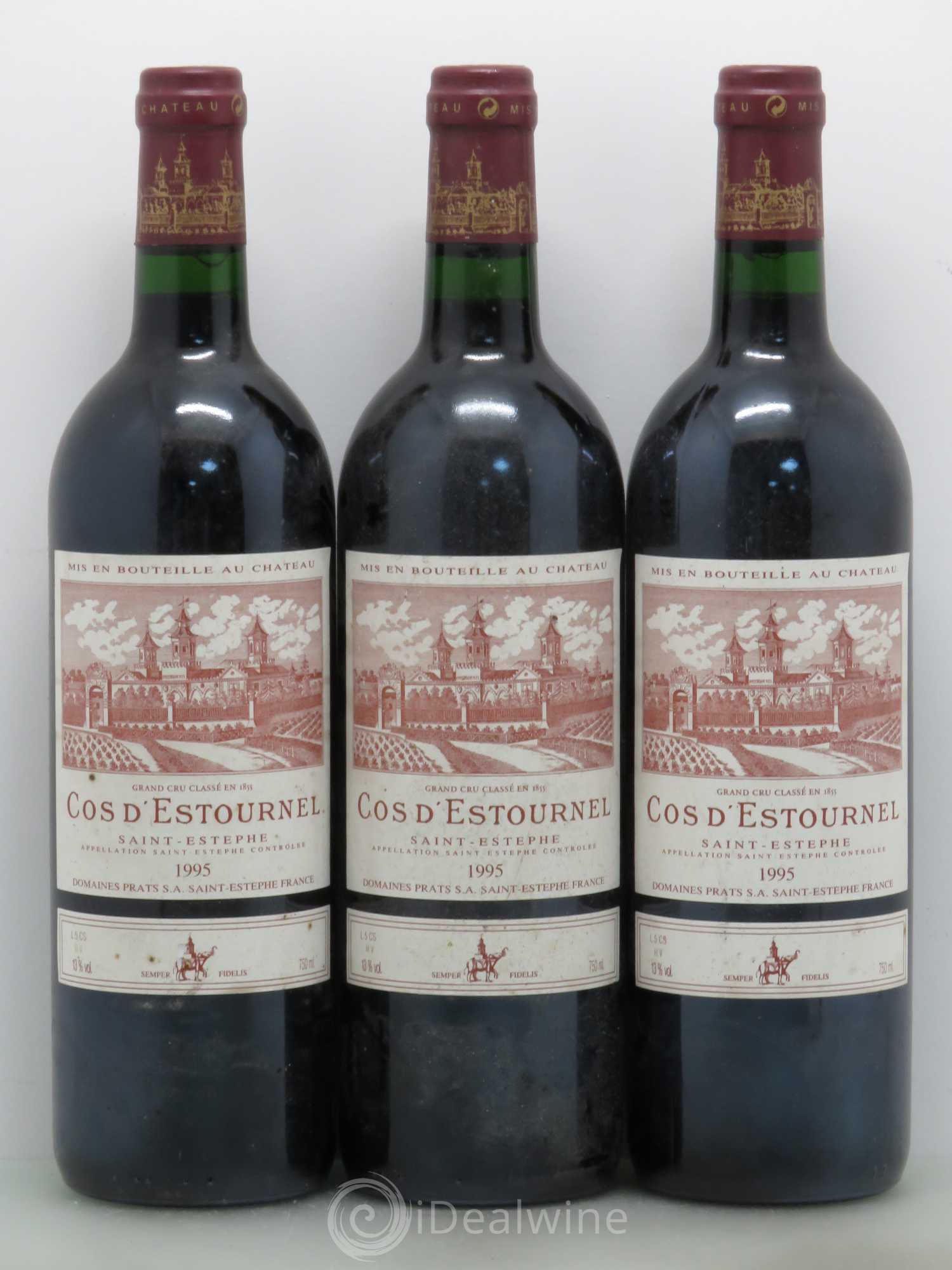 Cos d'Estournel 2ème Grand Cru Classé 1995 - Lot de 3 bouteilles - 0