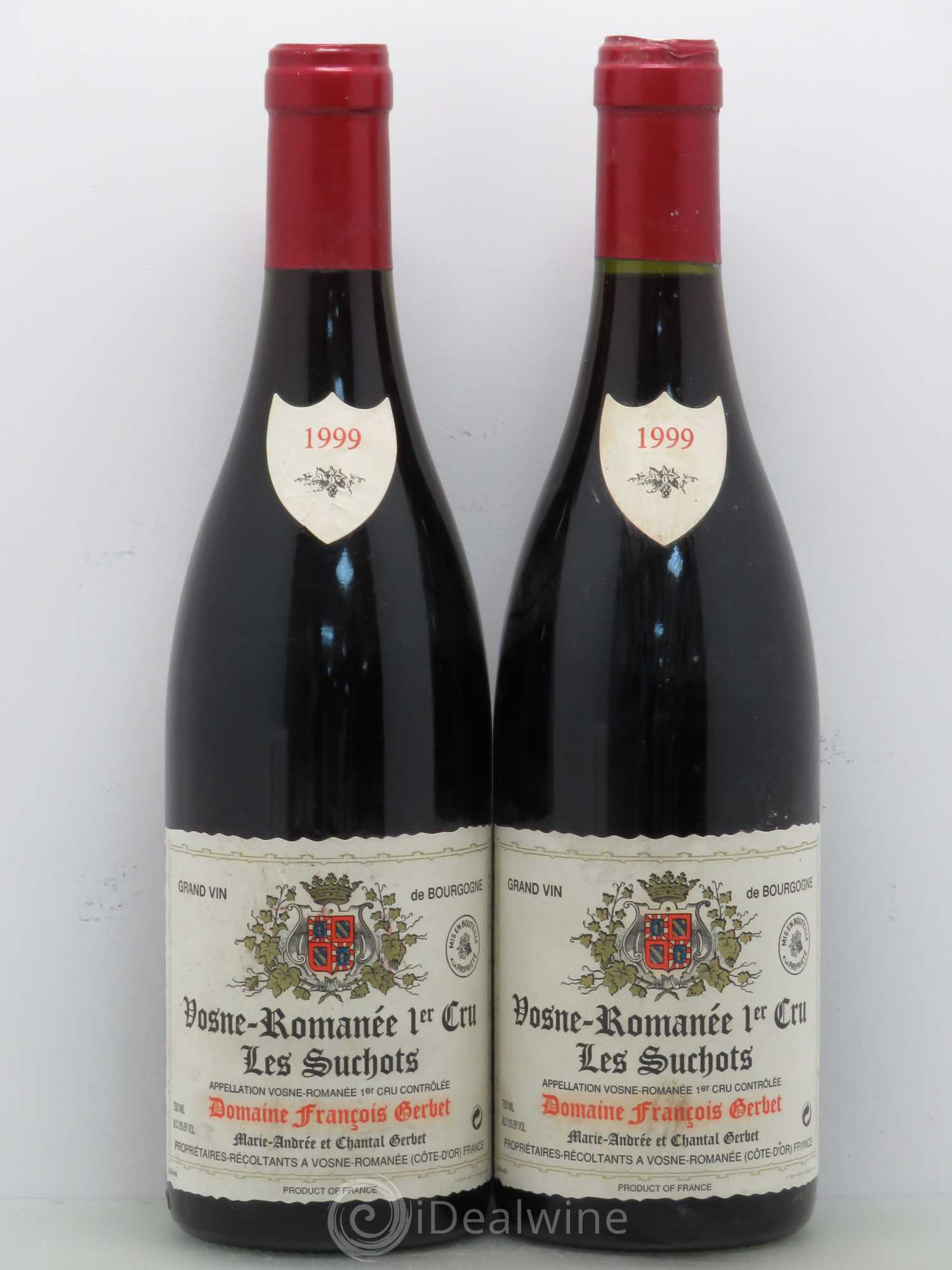 Vosne-Romanée 1er Cru Les Suchots François Gerbet 1999 - Posten von 2 Flaschen - 0