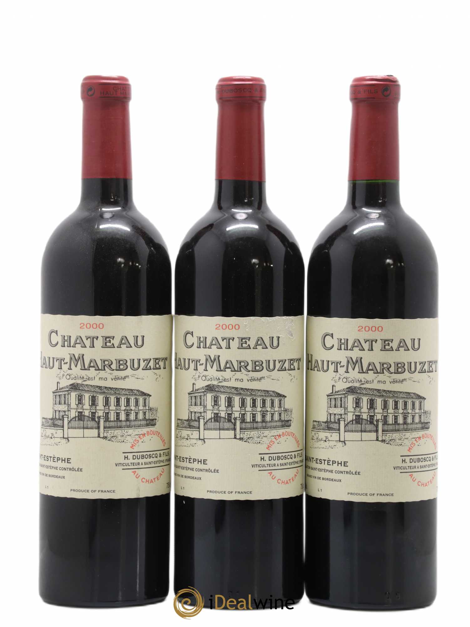 Château Haut Marbuzet 2000 - Lot de 3 bouteilles - 0